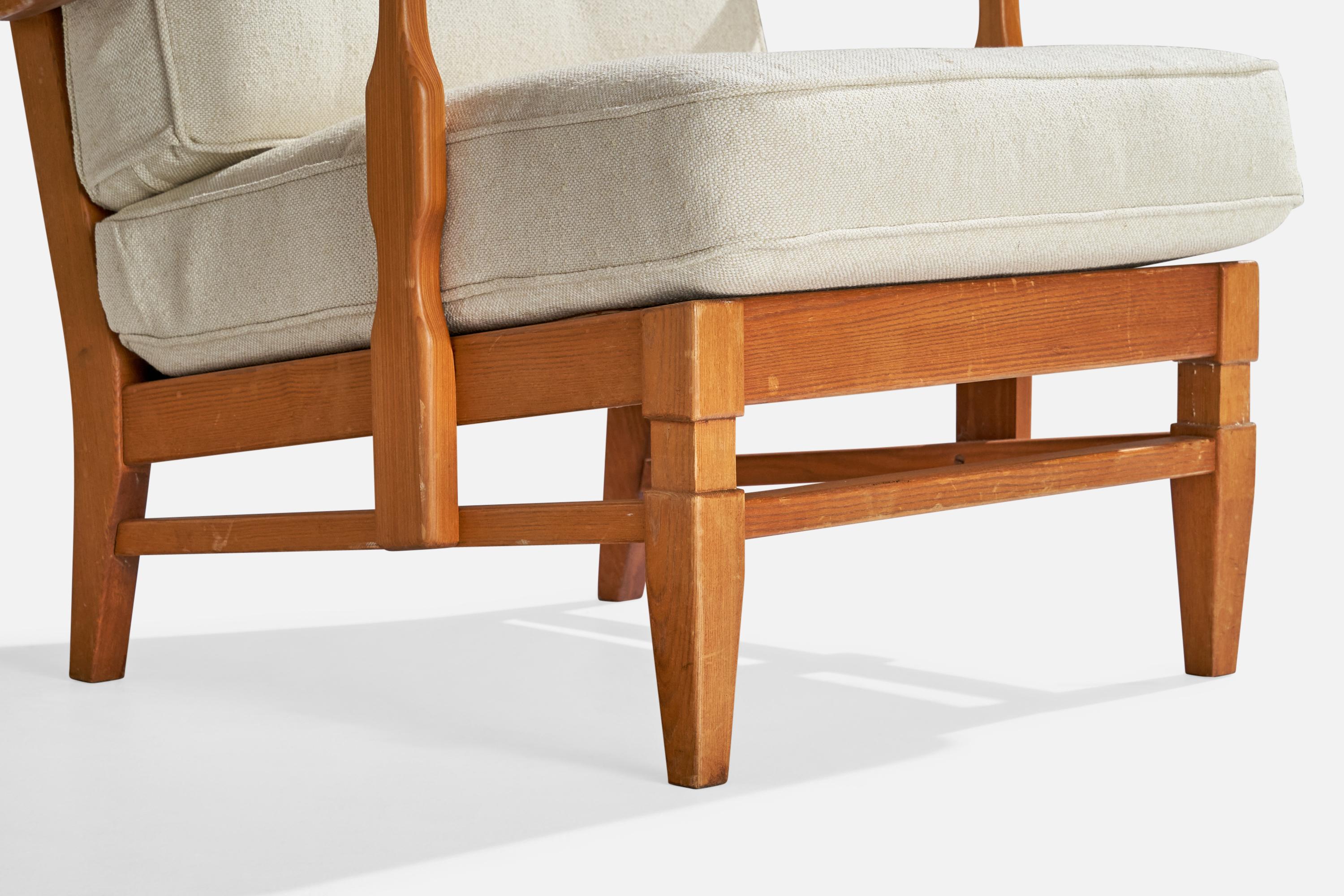 Mid-20th Century Göperts Möbler, Lounge chairs, Pine, Fabric, Sweden, 1940s
