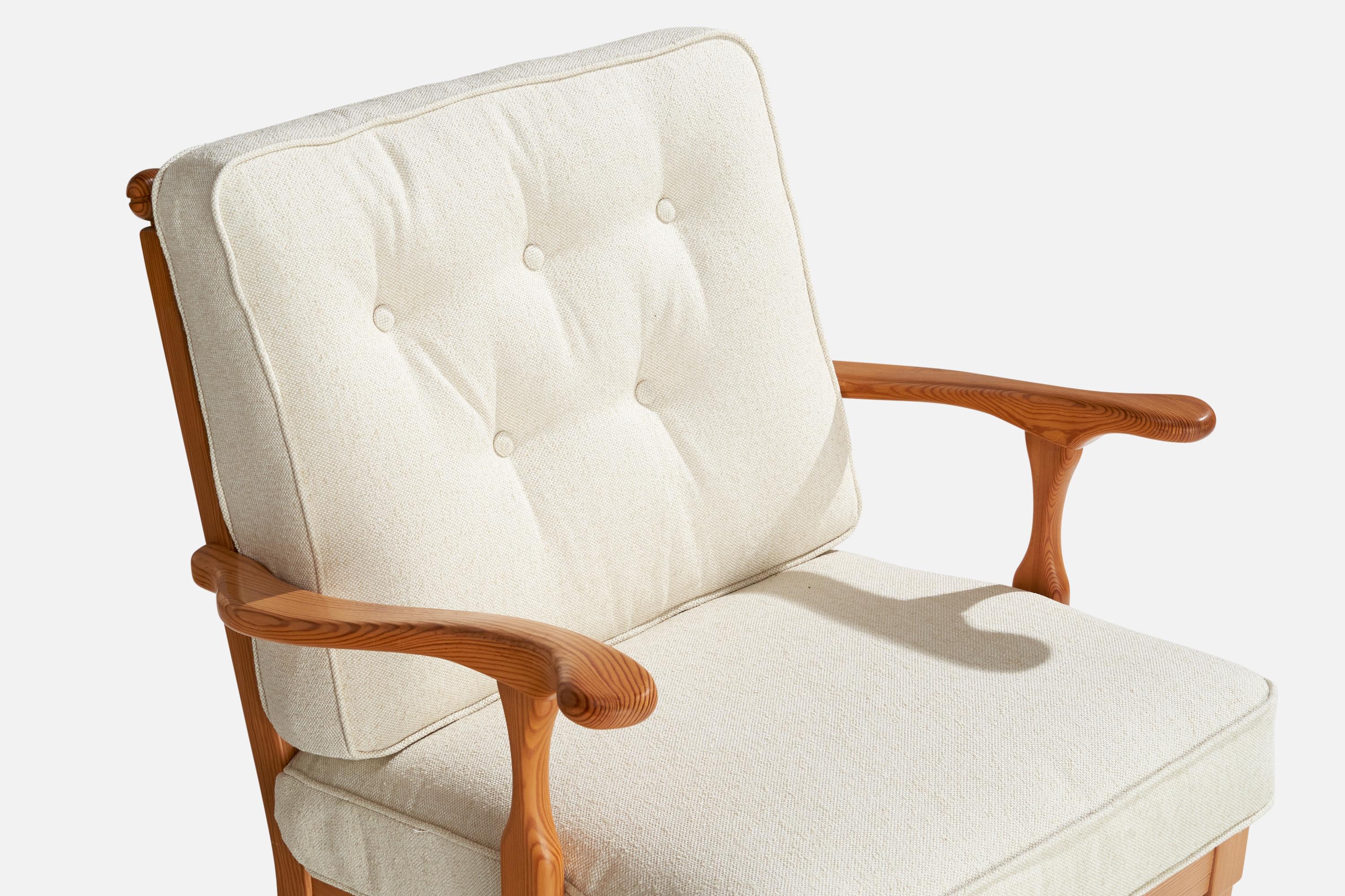 Göperts Möbler, chaises longues, pin, tissu, Suède, années 1940 en vente 1