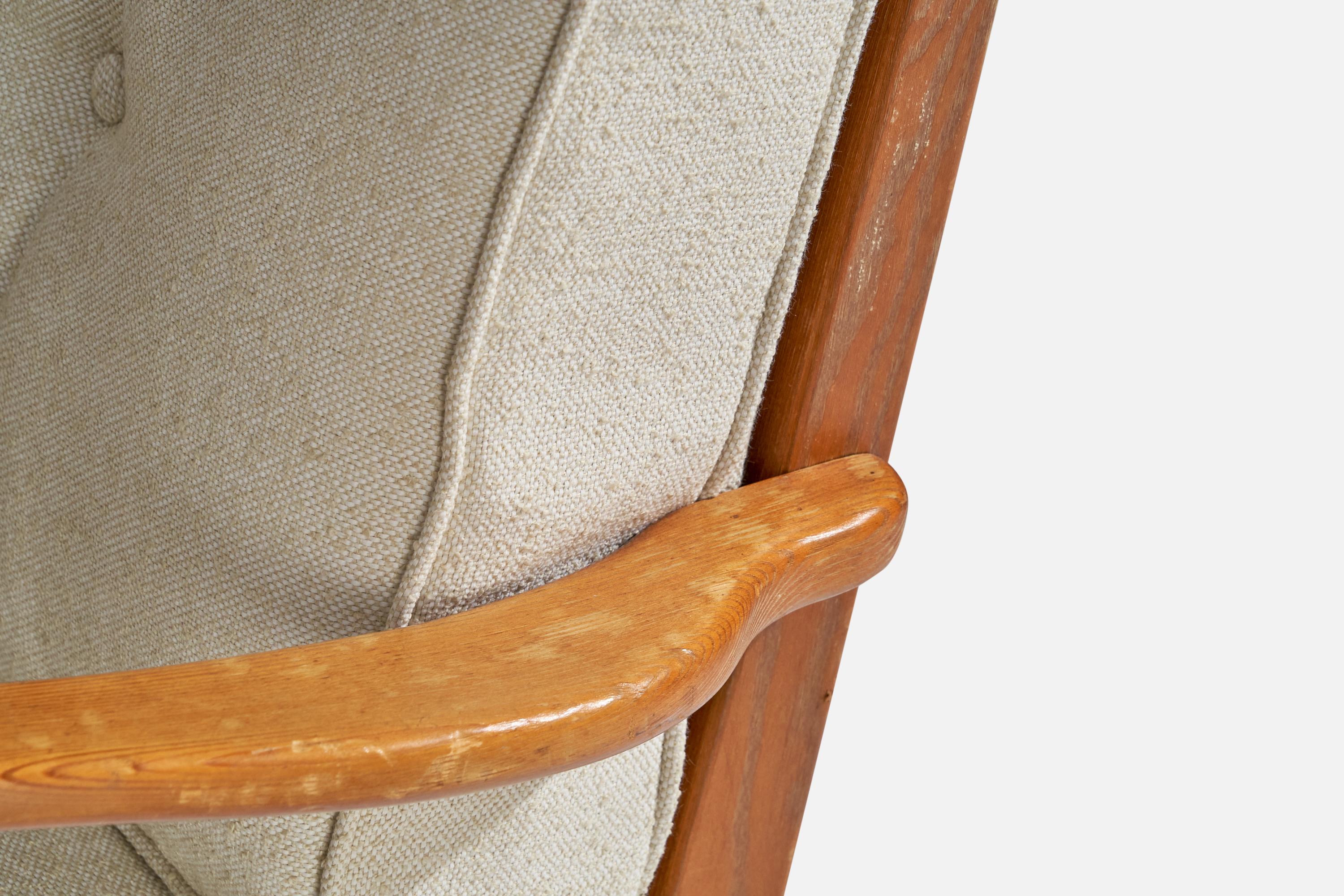 Göperts Möbler, Lounge chairs, Pine, Fabric, Sweden, 1940s 3