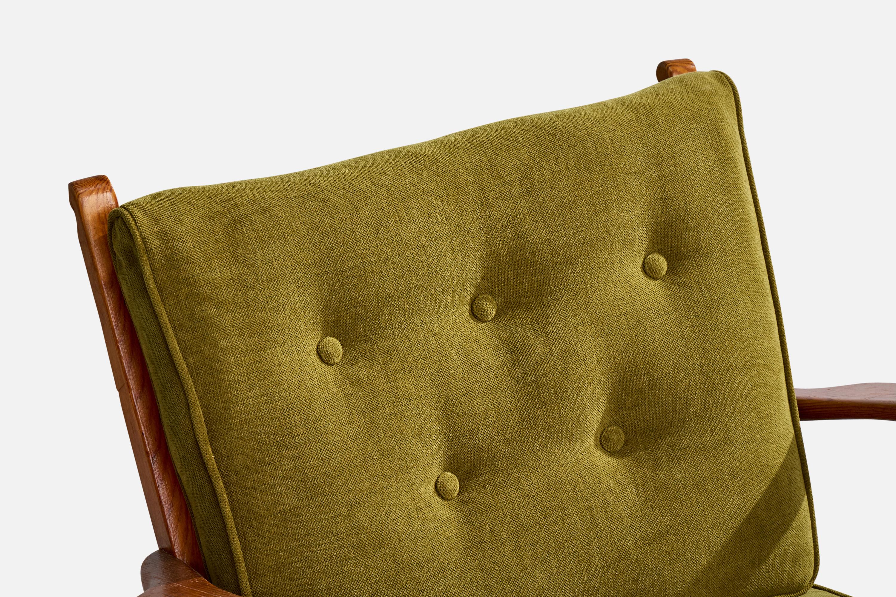 Göperts Möbler, Rockings Chairs, Pine, Fabric, Sweden, 1940s For Sale 5