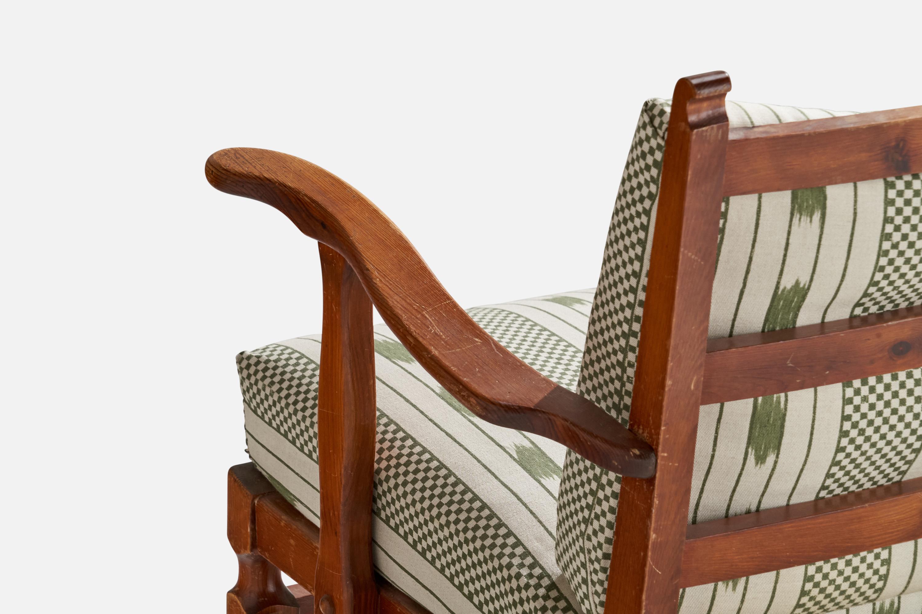 Göperts möbler, Canapé, pin, tissu, Suède, années 1940 en vente 3