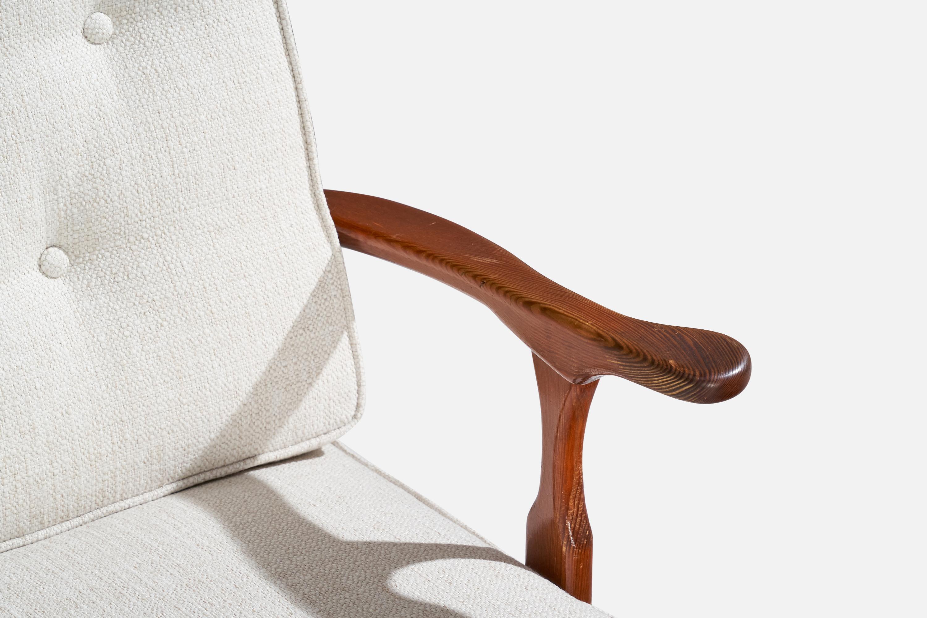 Göperts Möbler, canapé, pin, tissu, Suède, années 1940 en vente 3