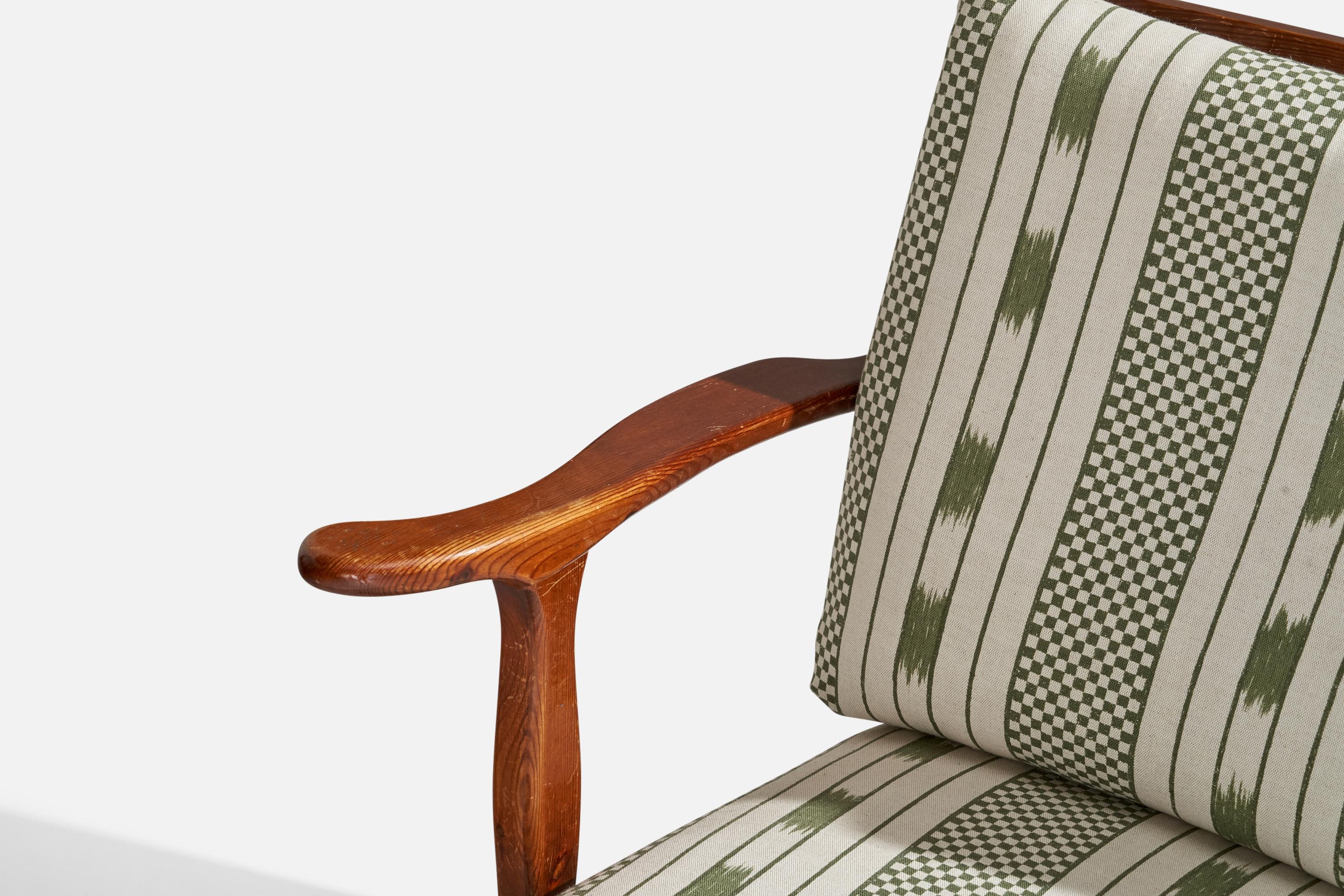 Göperts möbler, Canapé, pin, tissu, Suède, années 1940 en vente 5