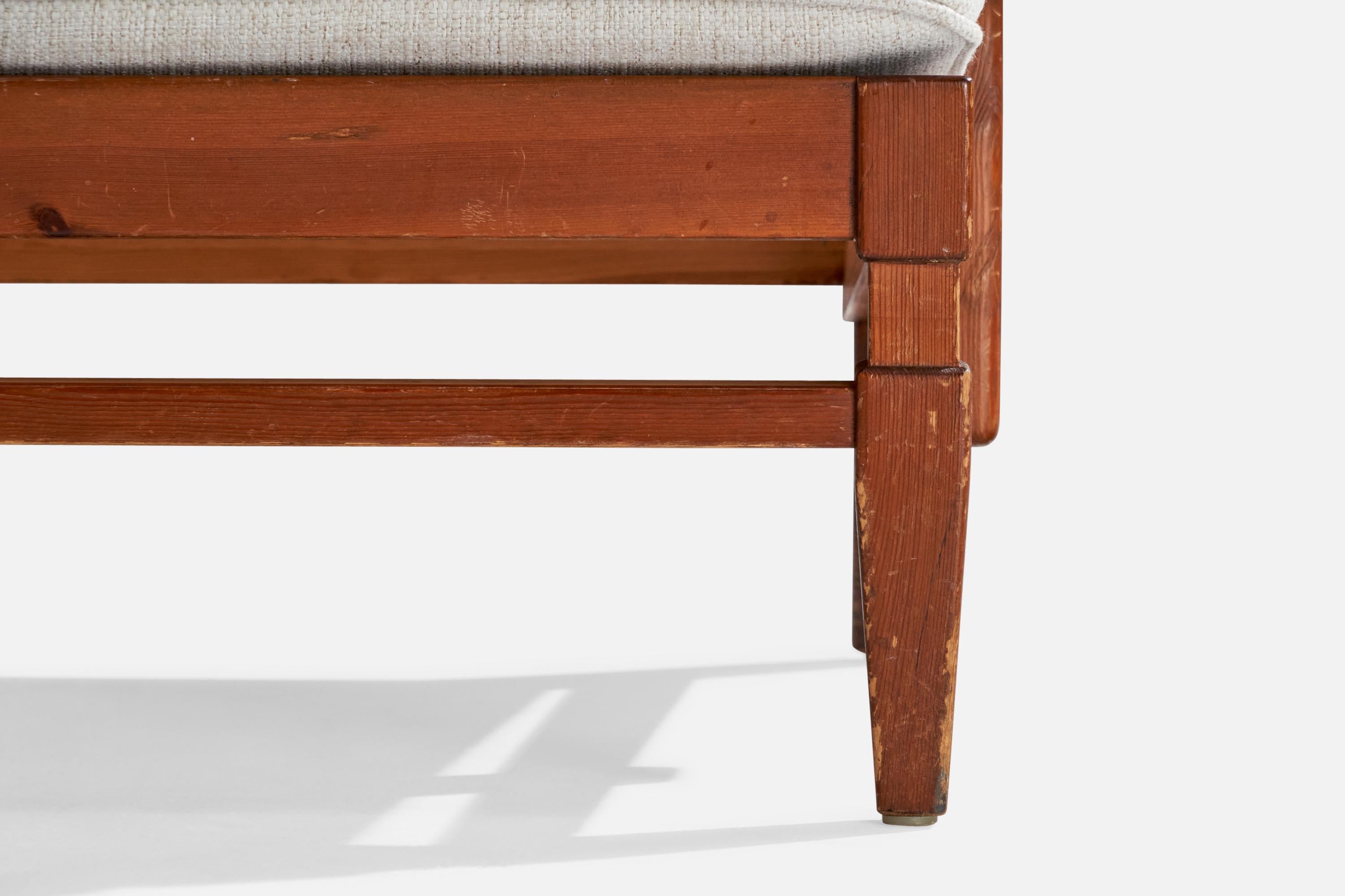 Göperts Möbler, canapé, pin, tissu, Suède, années 1940 Bon état - En vente à High Point, NC