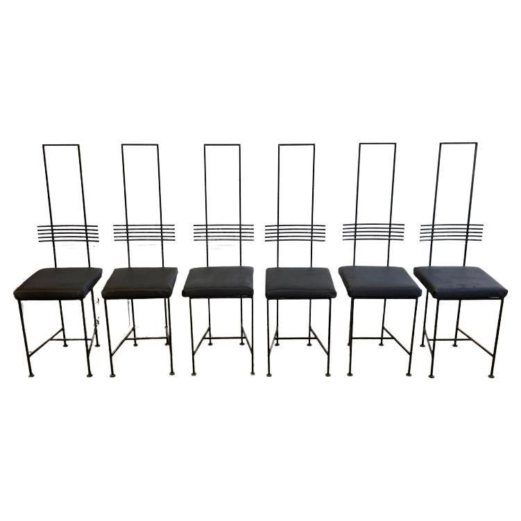 Goram Olsson Vintage Wrought Iron Dining Chairs