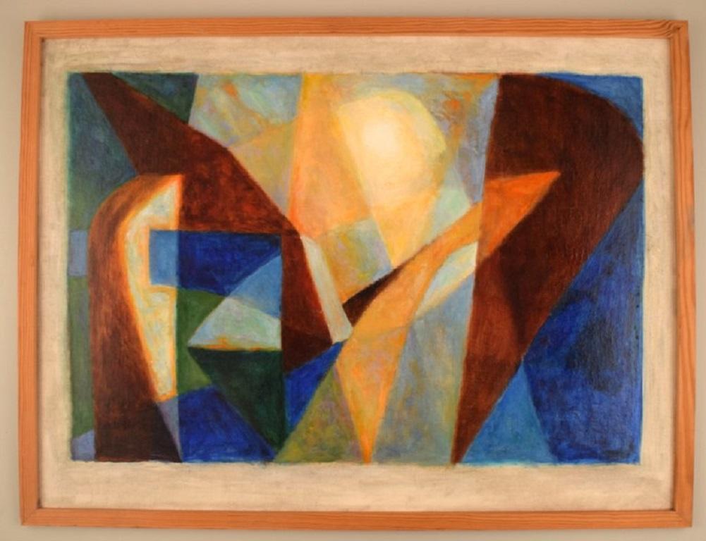 Göran Bengtsson (b. 1937), Sweden. Oil on board. Abstract composition. Dated 1983.
The board measures: 78 x 58 cm.
The frame measures: 2 cm.
In excellent condition.
Signed and dated.