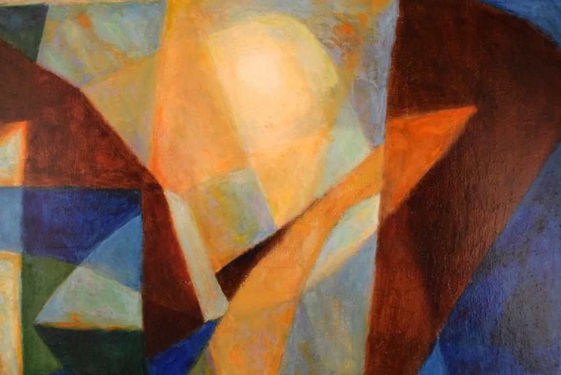 Swedish Göran Bengtsson (b. 1937), Sweden, Oil on Board, Abstract Composition