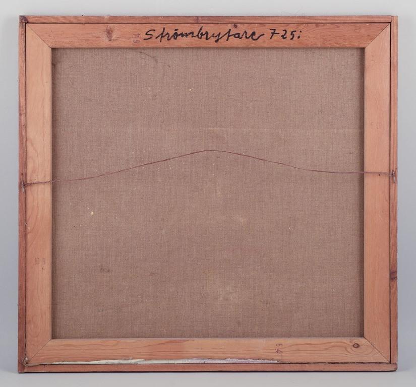 Toile Göran Hellberg, artiste suédois. Huile sur toile. composition abstraite des années 1970 en vente