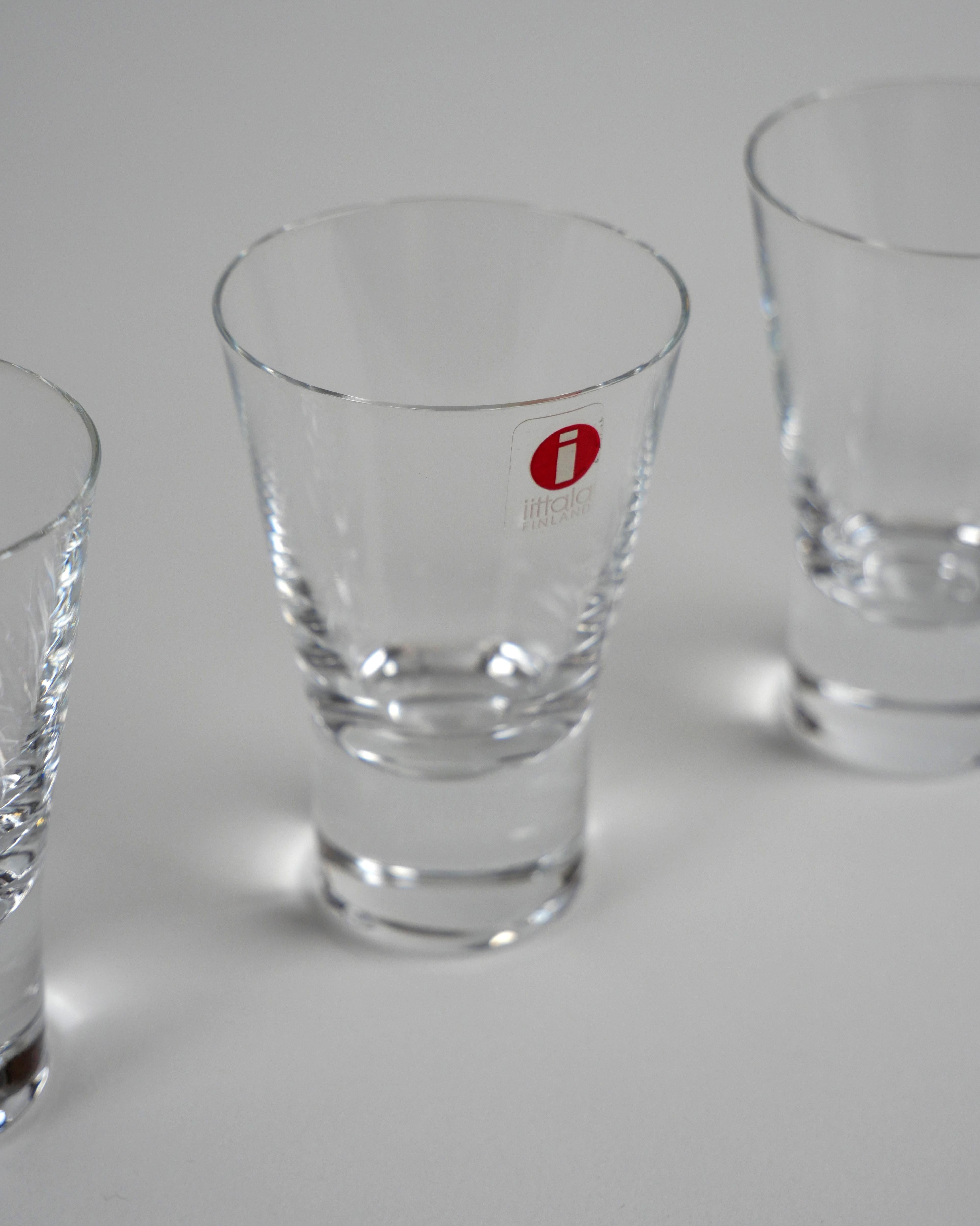 Göran Hongell for Iittala 1948 Set of 4 'Aarne' Vodka Glasses Wirkkala  Sarpaneva at 1stDibs