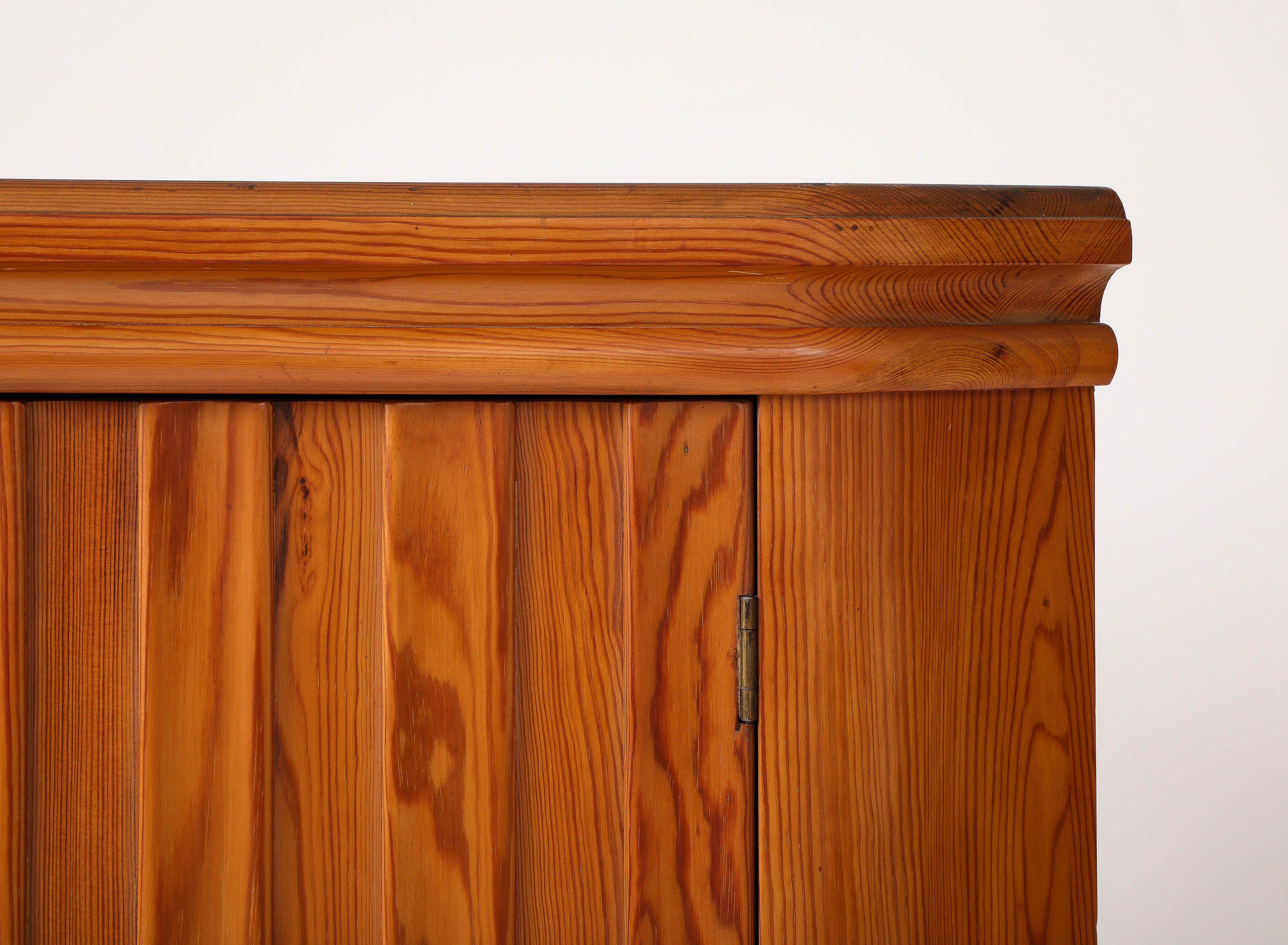 Göran Malmvall, Svensk Für, Corner Cupboard, Sweden, 1940's, stamped For Sale 1