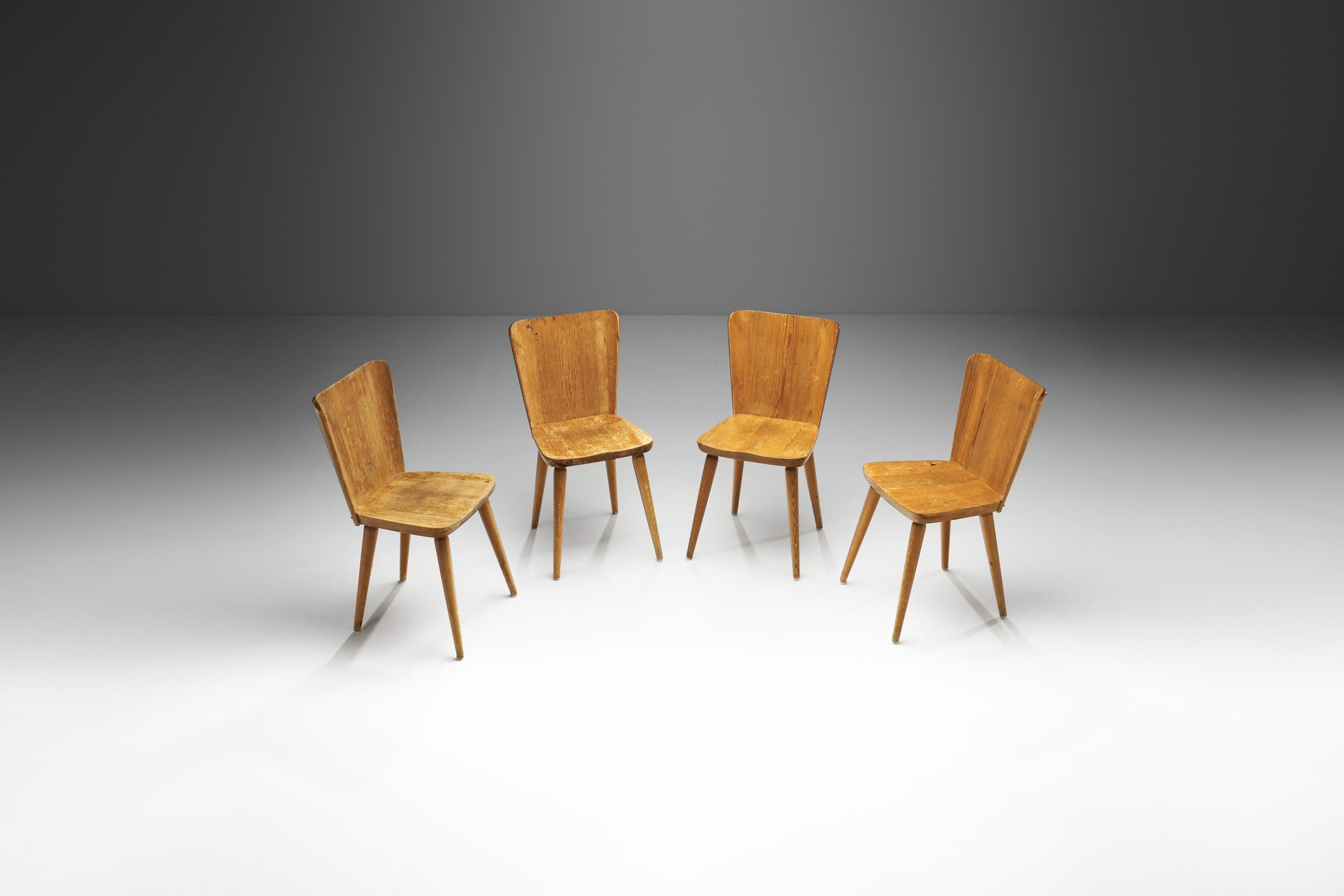 The Svensk Fur produced line of Göran Malmvall furniture is a nod to modernist design with traditional Swedish craftsmanship. The design of these chairs relays an insight about the society and culture in which it was produced: closeness to nature,