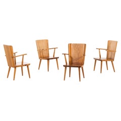 Göran Malmvall Armchairs in Pine Produced by Svensk Fur in Sweden