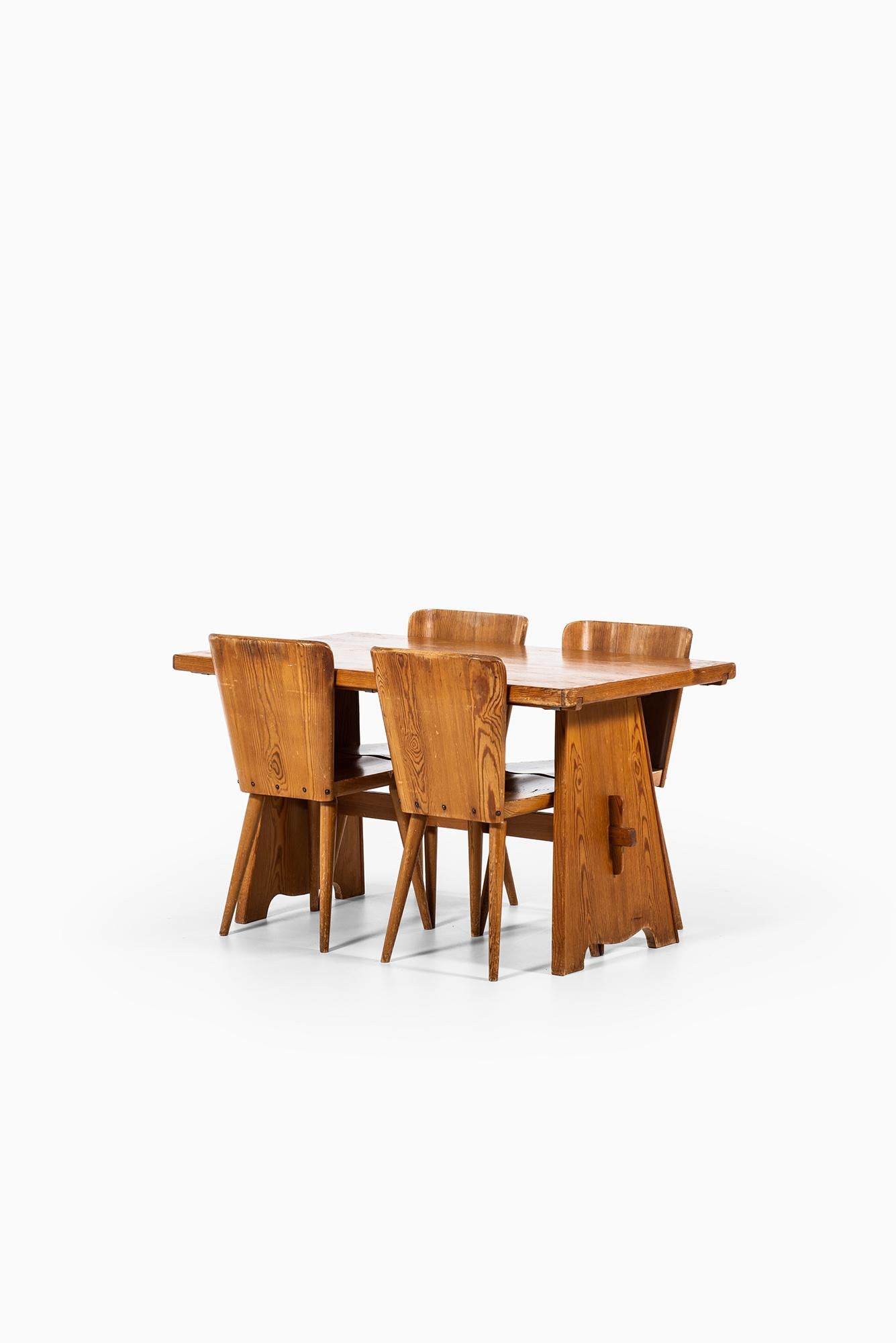 Göran Malmvall Dining Chairs in Pine by Svensk Fur in Sweden 4