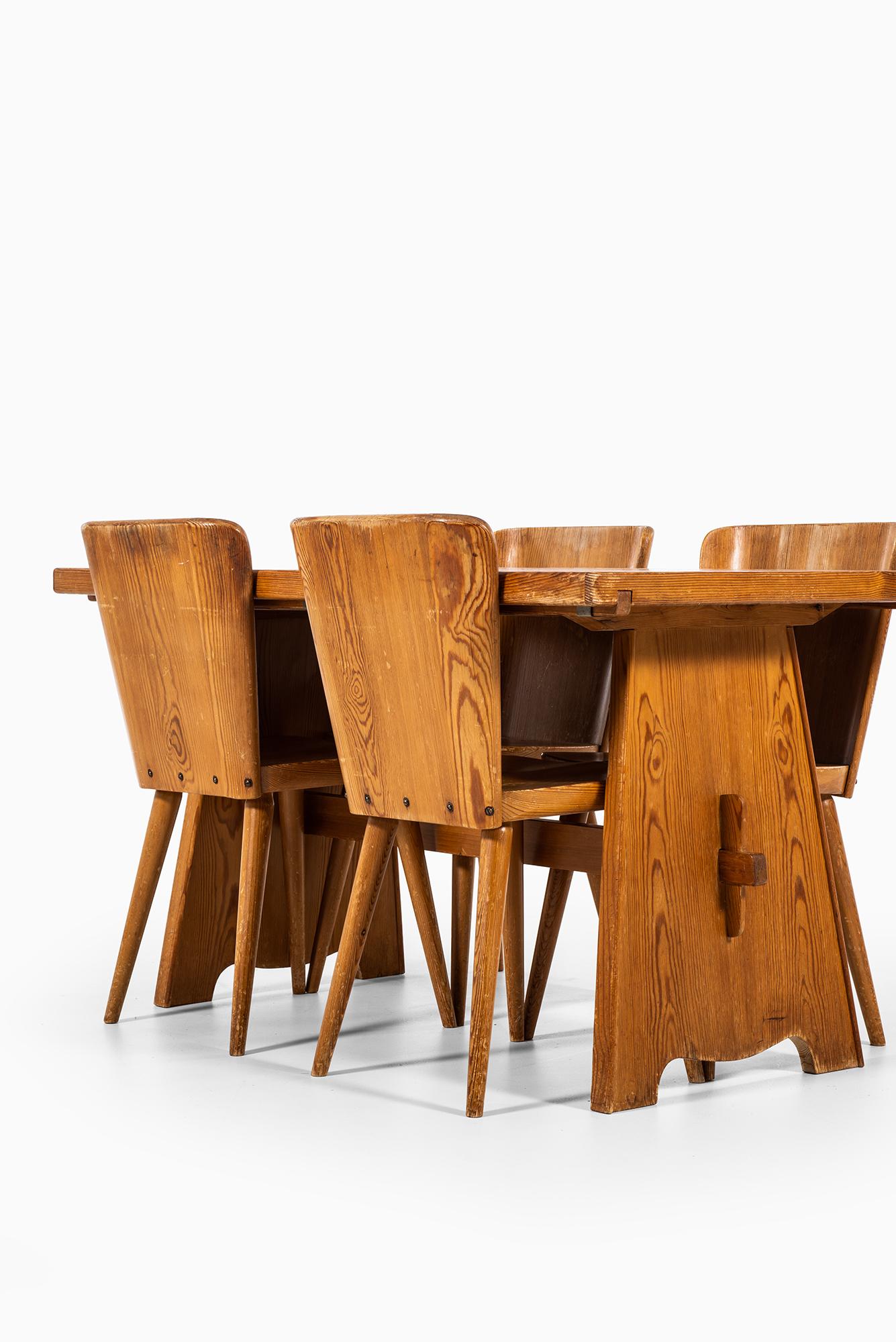 Göran Malmvall Dining Chairs in Pine by Svensk Fur in Sweden 5