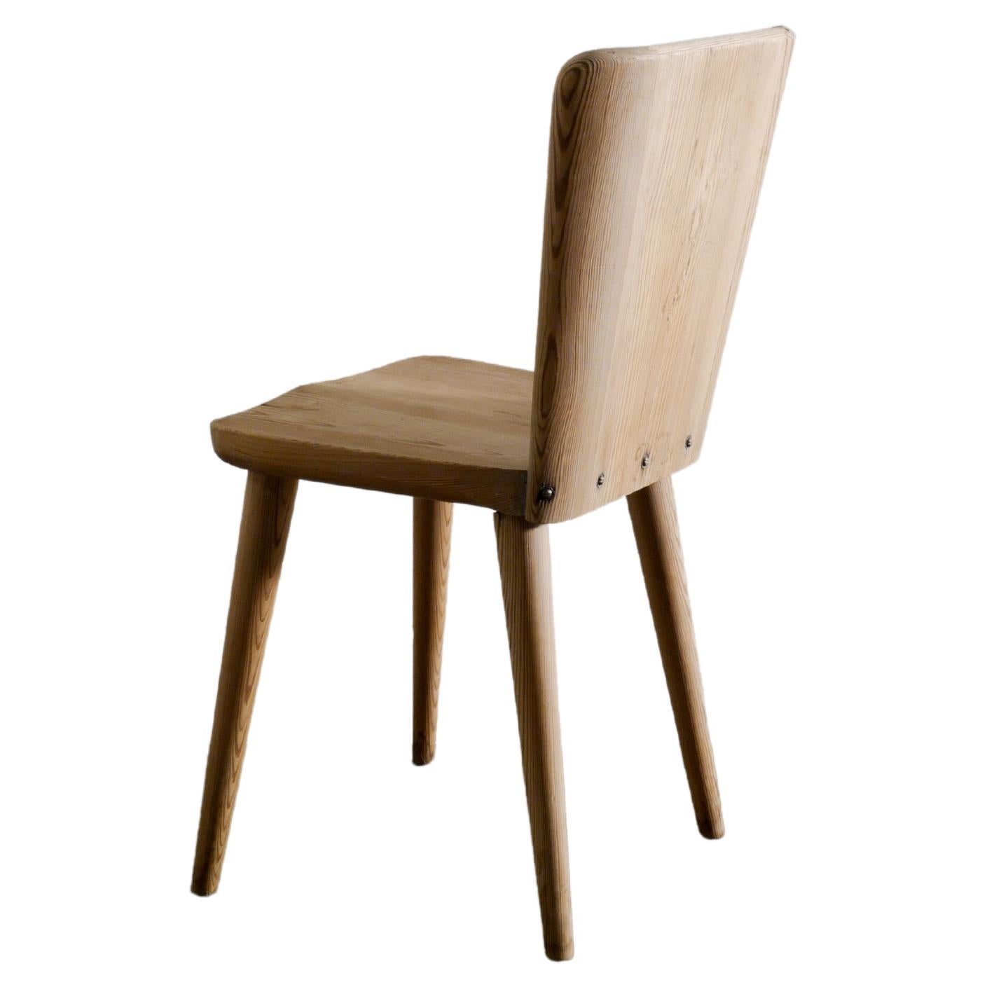 Göran Malmvall Dining Office Chair in Pine Produced by Svensk Fur Sweden, 1940s