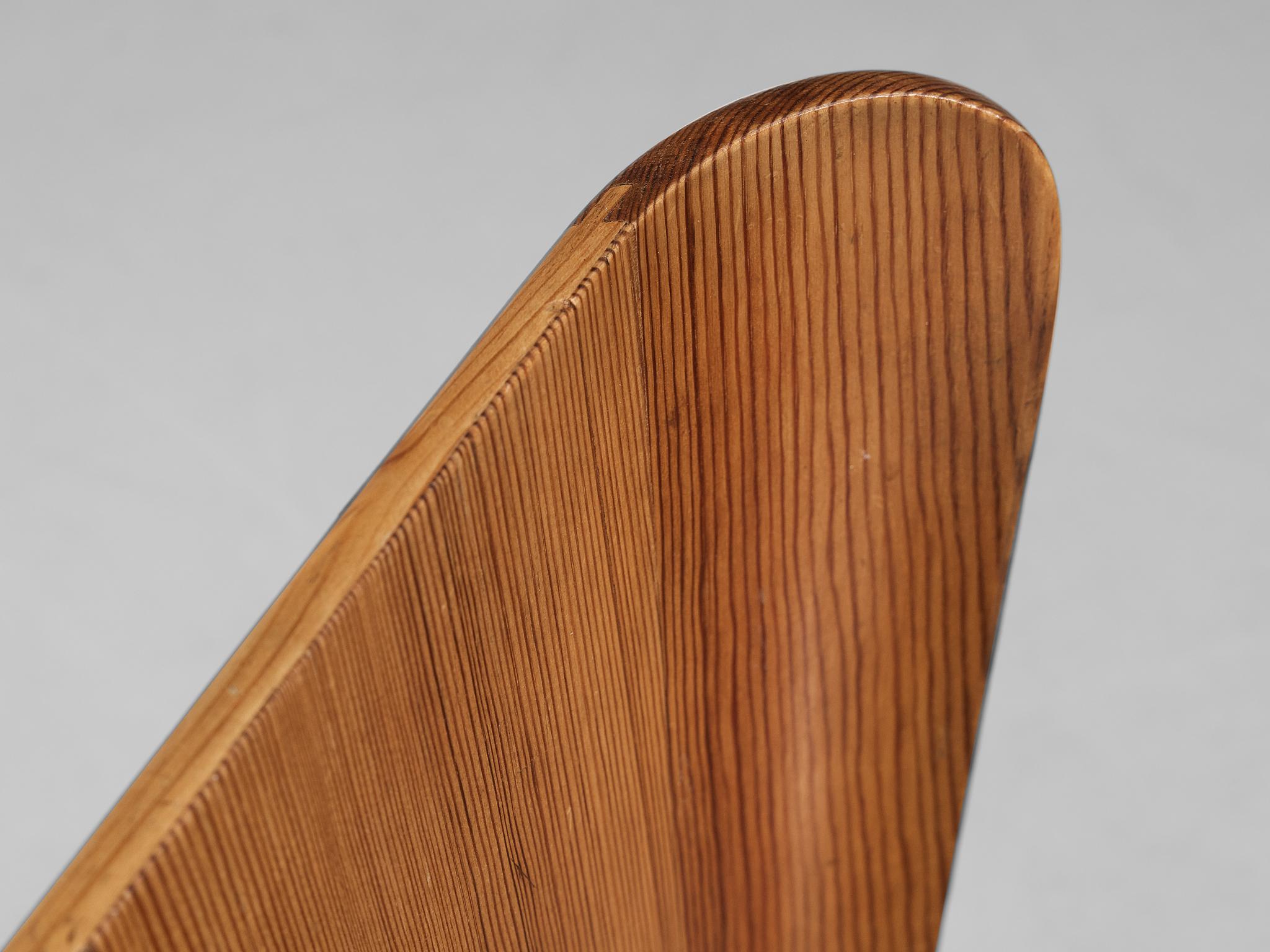 Mid-20th Century Göran Malmvall for Svensk Fur Dining Chair in Solid Pine