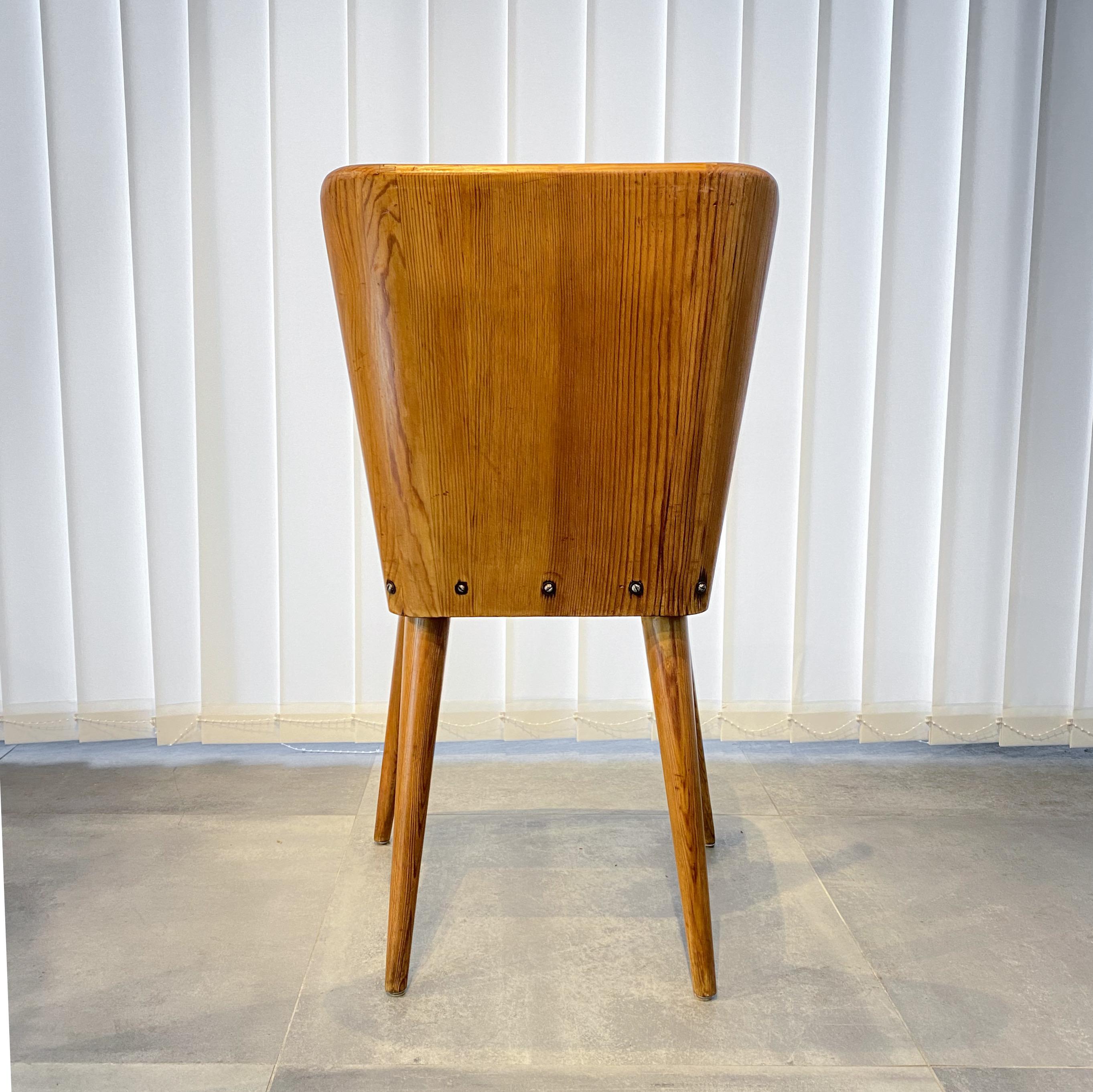 Göran Malmvall pine chair 510 by Karl Andersson & Söner, Sweden, 1940s In Good Condition For Sale In Forserum, SE