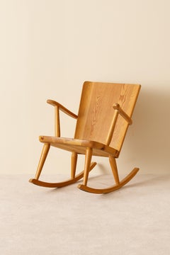 Göran Malmvall Rocking Chair by Svensk Fur, 1960s