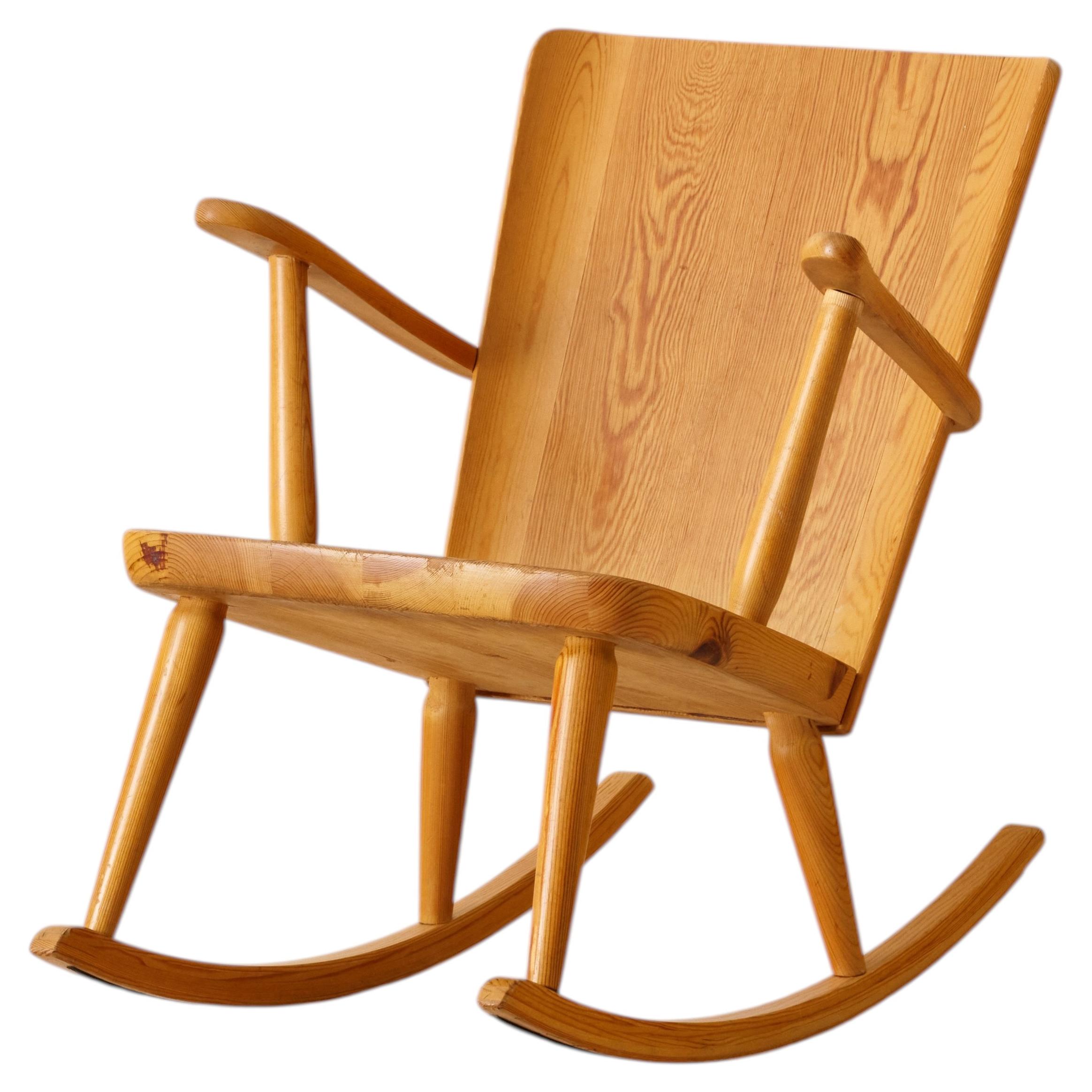 Göran Malmvall Rocking Chair by Svensk Fur, 1960s