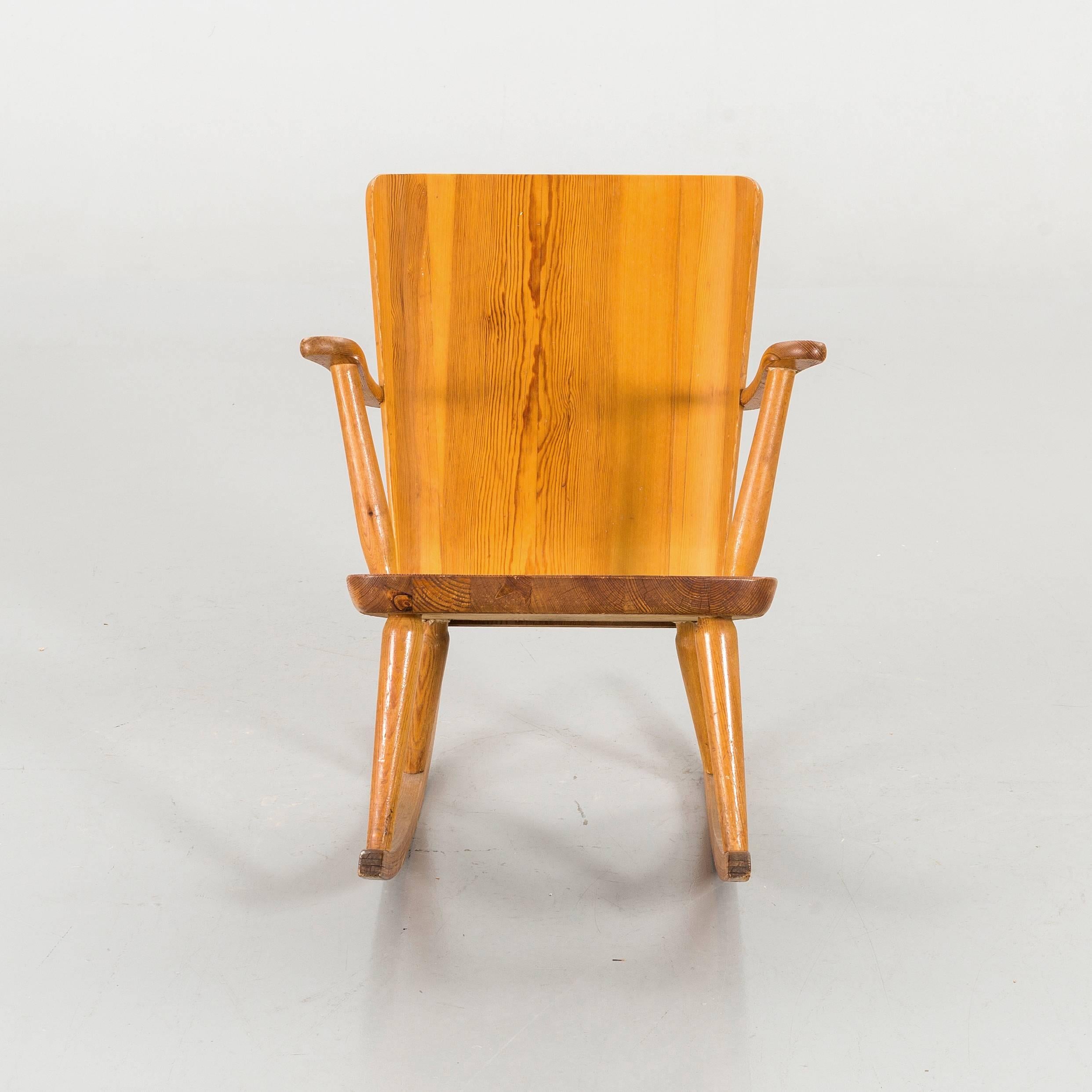 Scandinavian Modern Goran Malmvall Rocking Chair, by Karl Andersson & Soner, Sweden, 1945