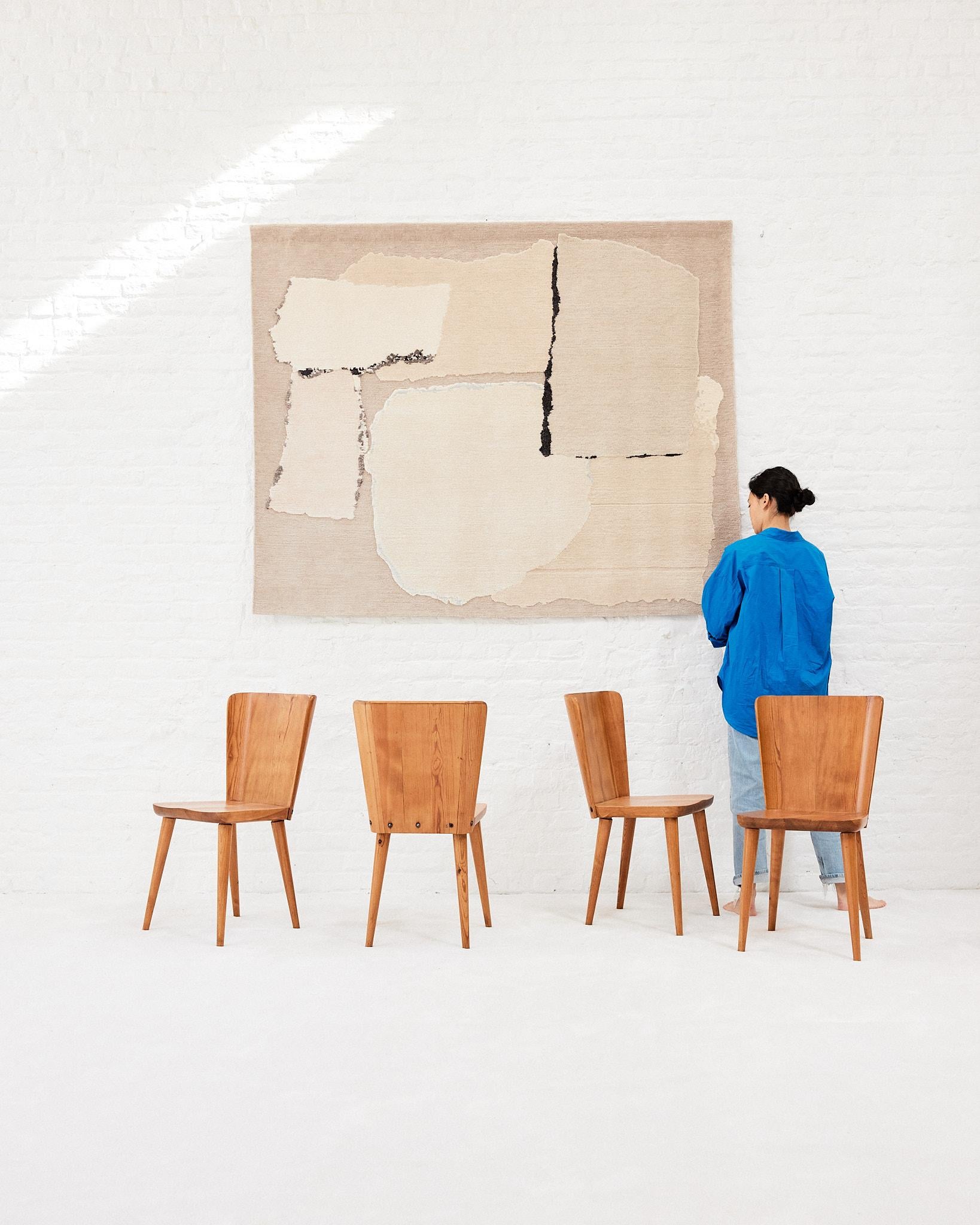Swedish Goran Malmvall Set of 7 “510” Dining Chairs For Sale