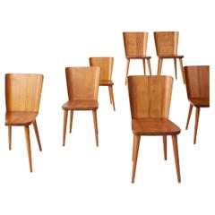 Vintage Goran Malmvall Set of 7 “510” Dining Chairs