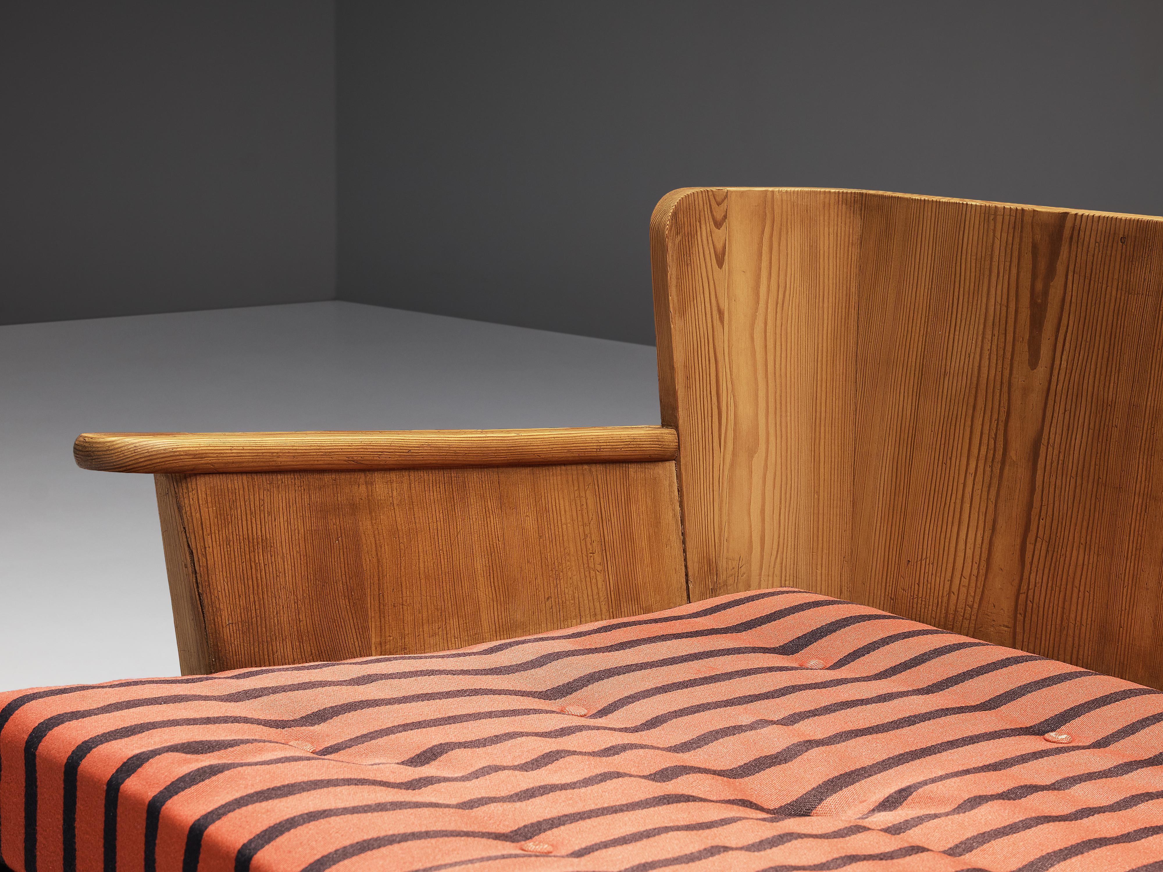 Scandinavian Modern Goran Malmvall Sofa Bed in Solid Pine