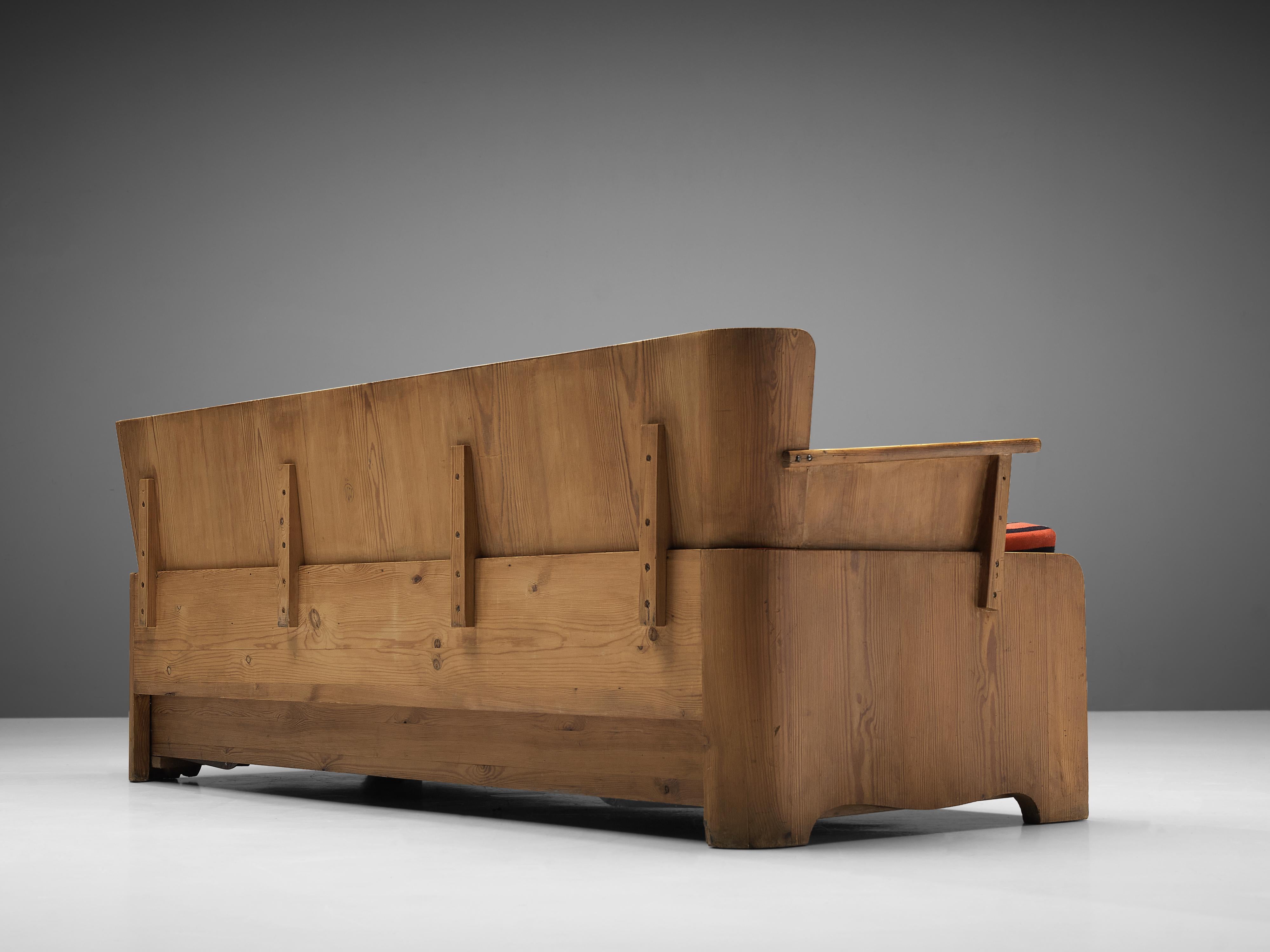 Swedish Goran Malmvall Sofa Bed in Solid Pine