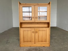 Göran Malmvall Svensk Fur Pine Display Cabinet, Karl Andersson & Söner, 1970s