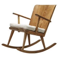 Göran Malmvall "Svensk Fur" Rocking Chair, Sweden, 1940s