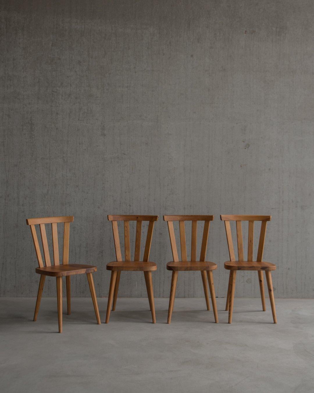 Göran Malmvall, Svensk Fur, Set of 4 Pine Chairs 5