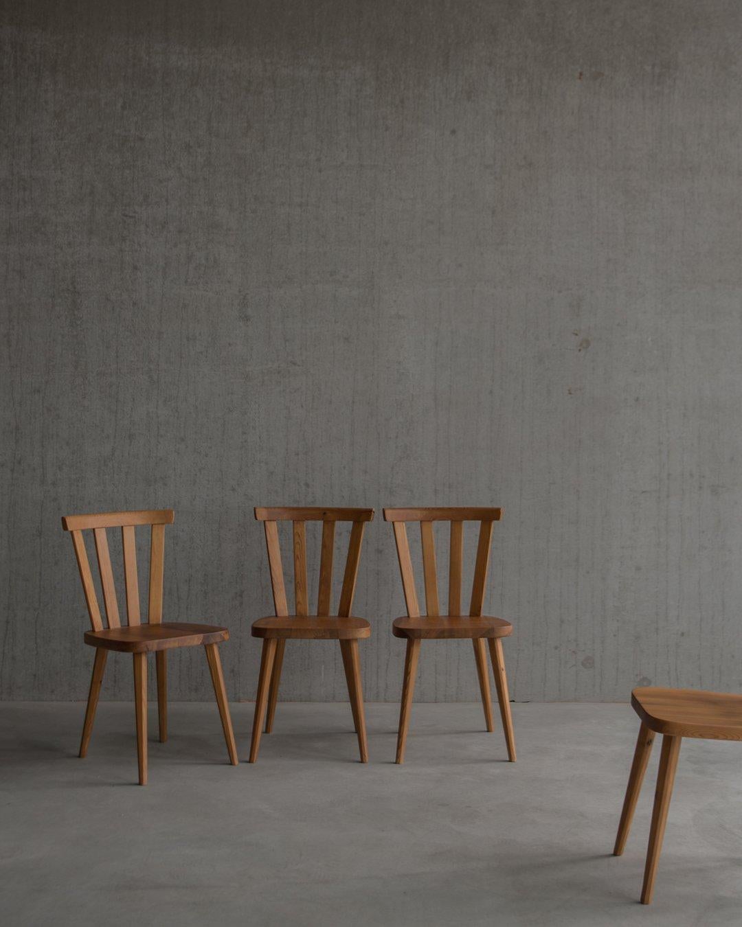 Göran Malmvall, Svensk Fur, Set of 4 Pine Chairs 1