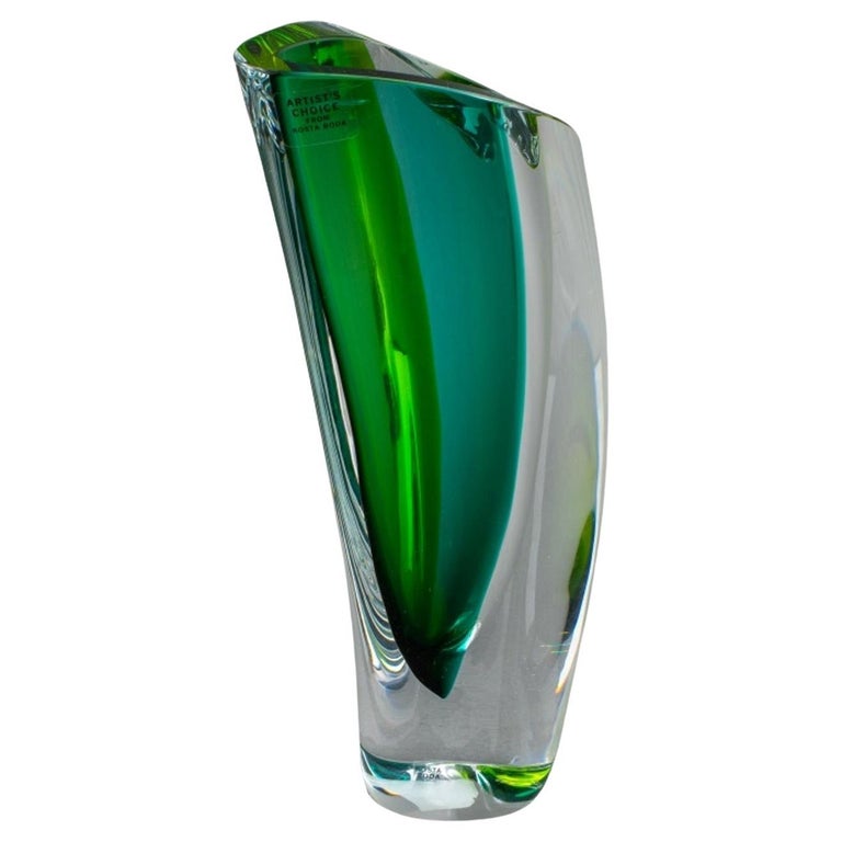 Goran Warff for Kosta Boda "Aria" Glass Vase For Sale at 1stDibs | kosta  boda green vase, glass artist signatures