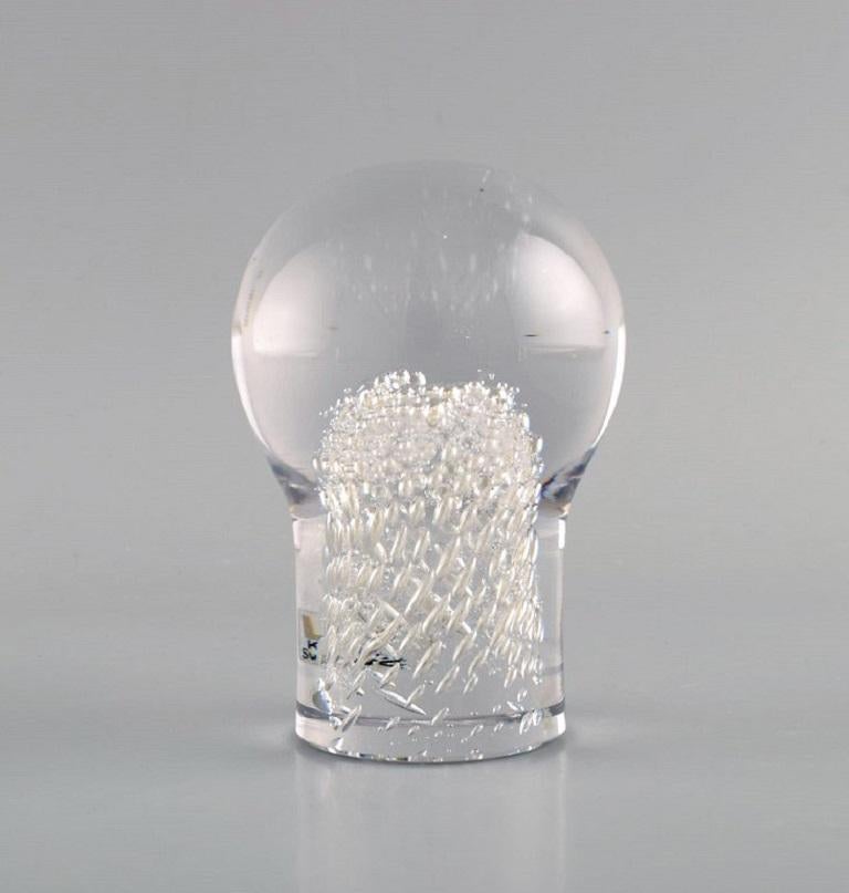 Gran Wrff für Kosta Boda, Skulptur / Papiergewicht aus klarem Kunstglas (Skandinavische Moderne) im Angebot