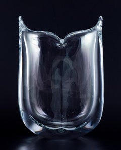 Göran Wärff for Kosta Boda, Sweden. Art glass vase in clear glass.