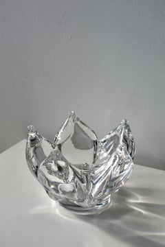 Göran Wärff for Kosta Boda 'Vagga' Crystal Glass Bowl - Swedish art glass designs
