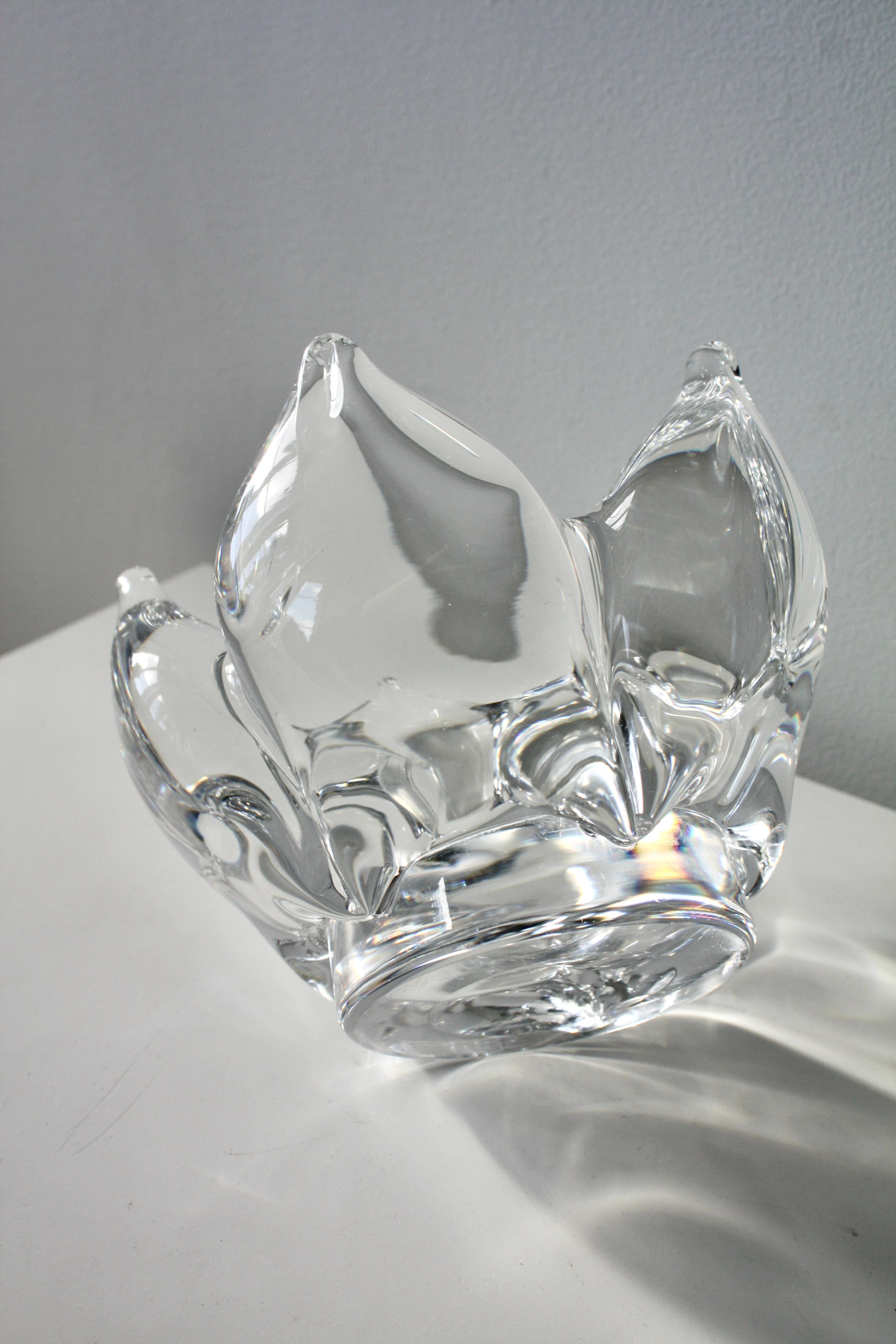 Fine XX secolo Göran Wärff per Kosta Boda Ciotola in cristallo 'Vagga' - Swedish Art Glass Design in vendita