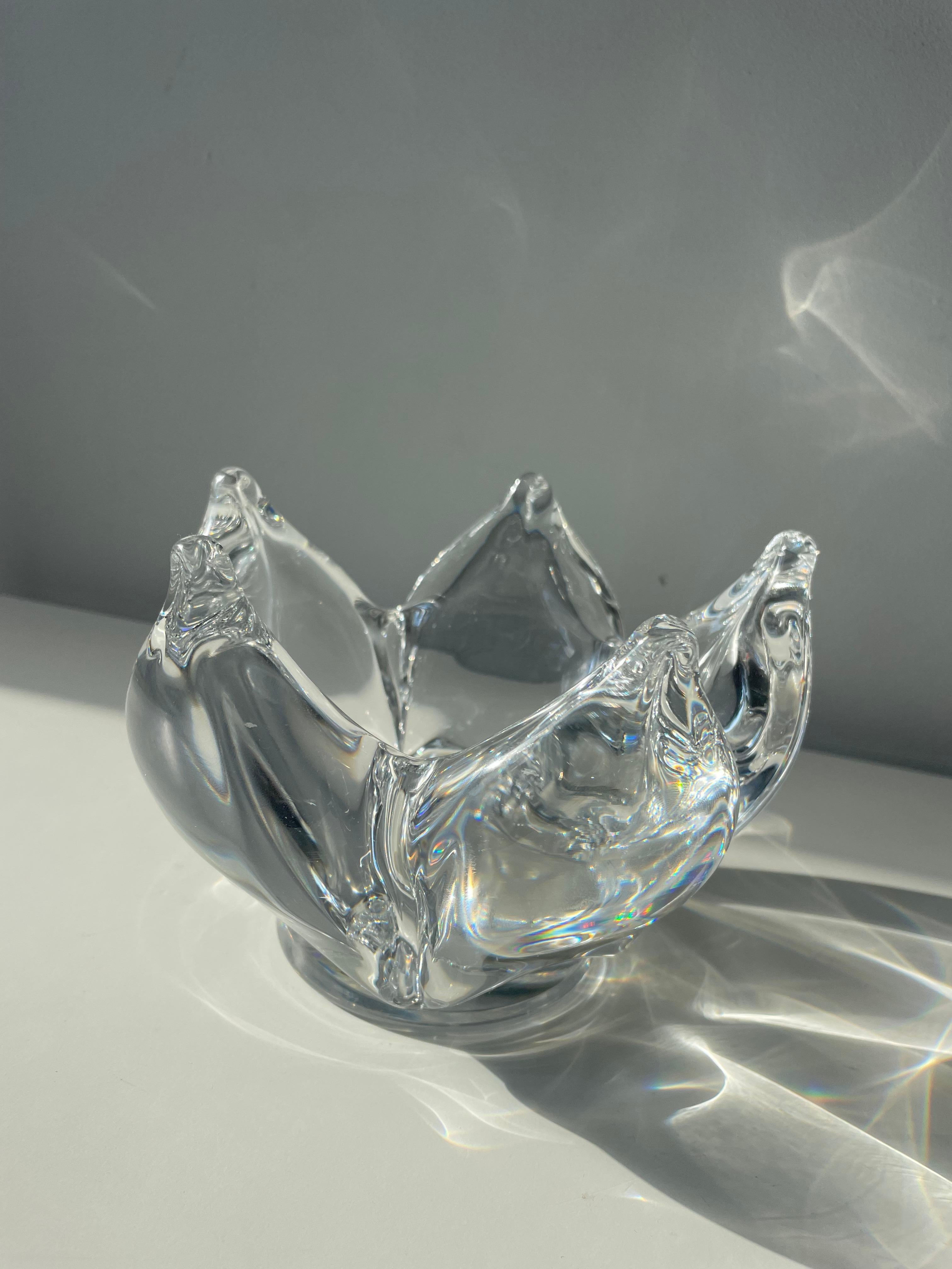 Göran Wärff per Kosta Boda Ciotola in cristallo 'Vagga' - Swedish Art Glass Design in vendita 1