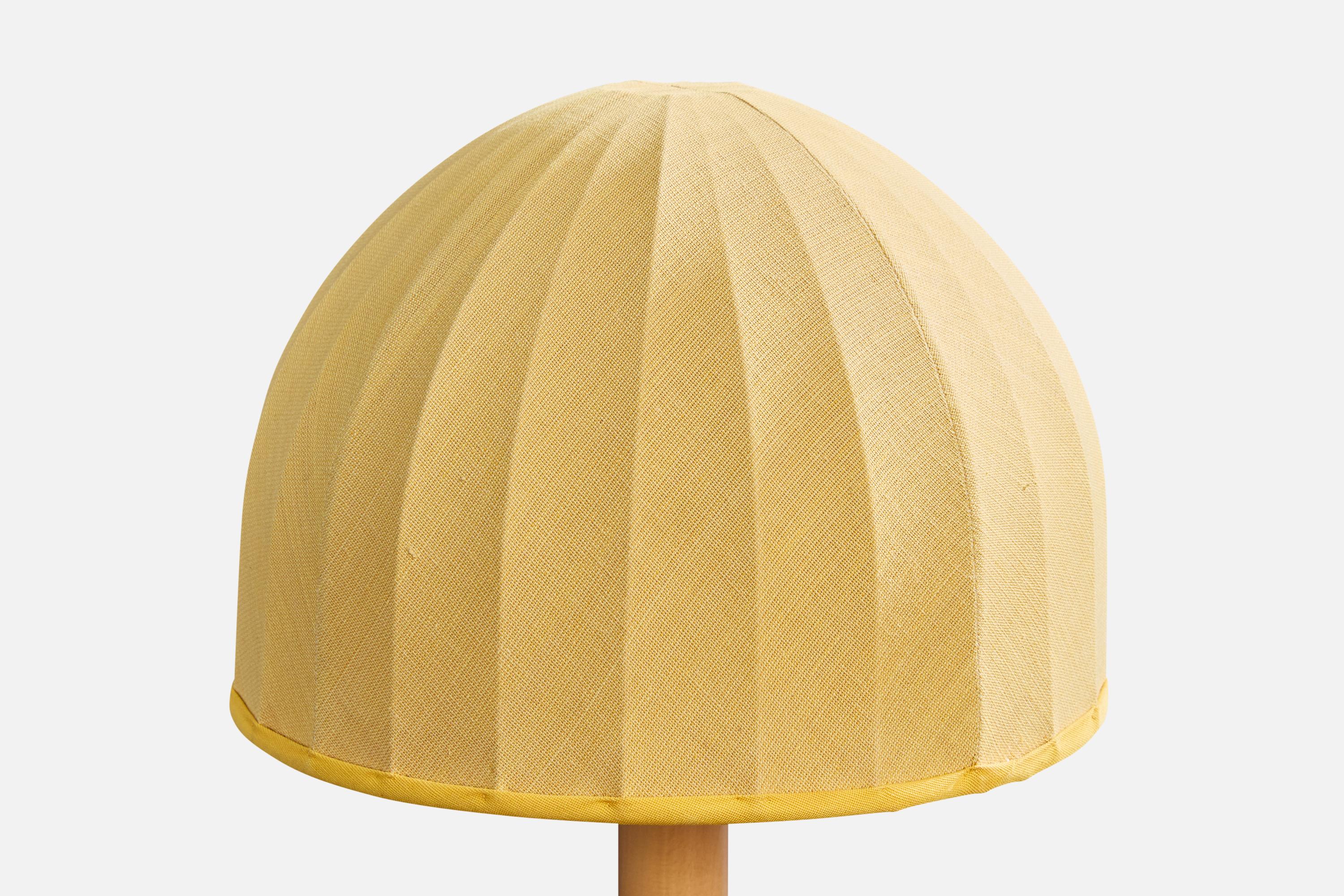 Göran Wärff, Lámparas de mesa, Madera, Tela, Suecia, 1970s finales del siglo XX en venta