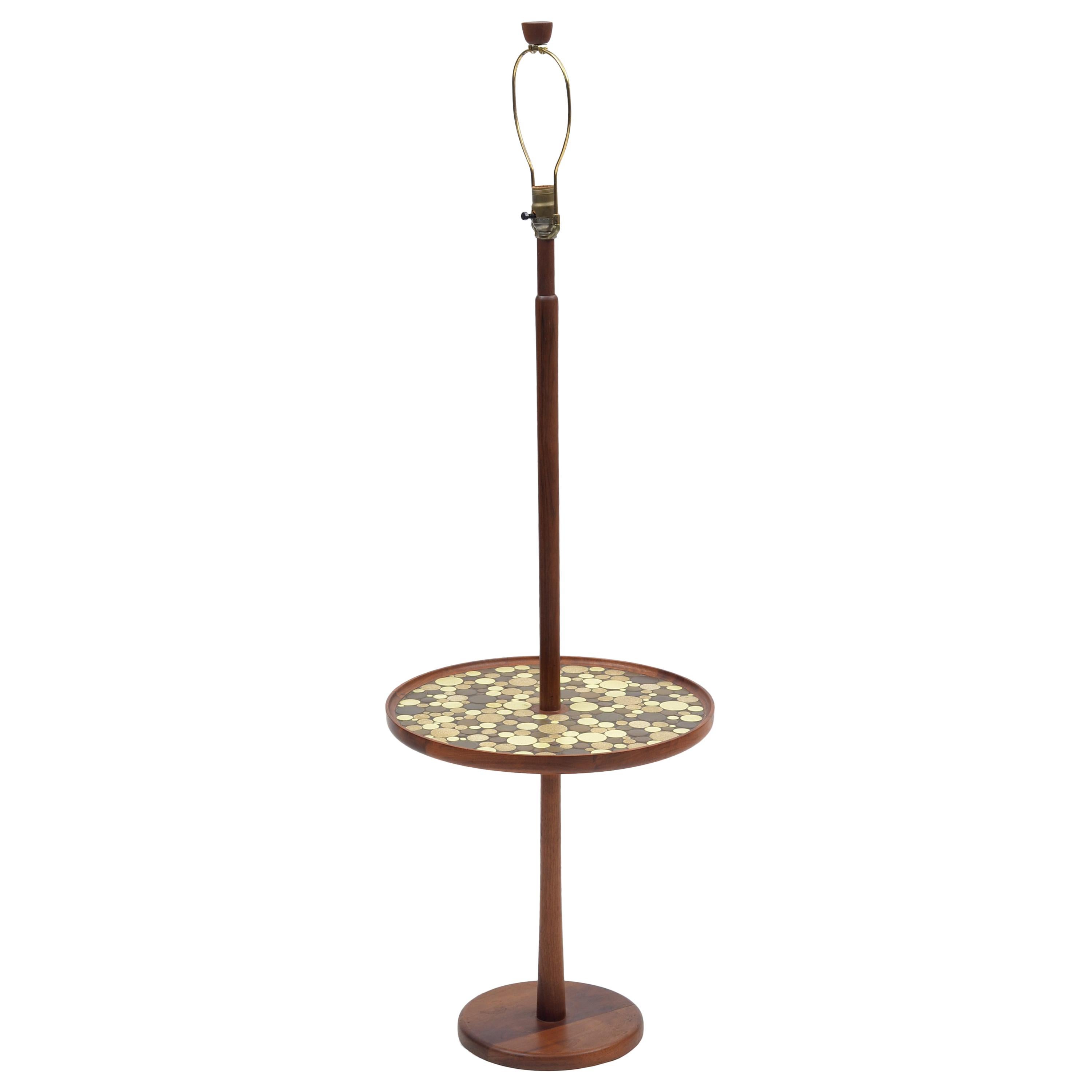 Gordan and Jane Martz Floor Lamp with Tile Table for Marshall Studios For Sale