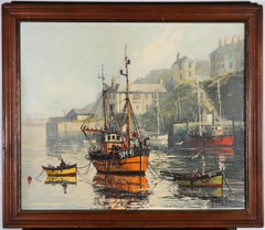 Gordon Allen - Framed Mid 20th Century Oil, Brixham Harbour