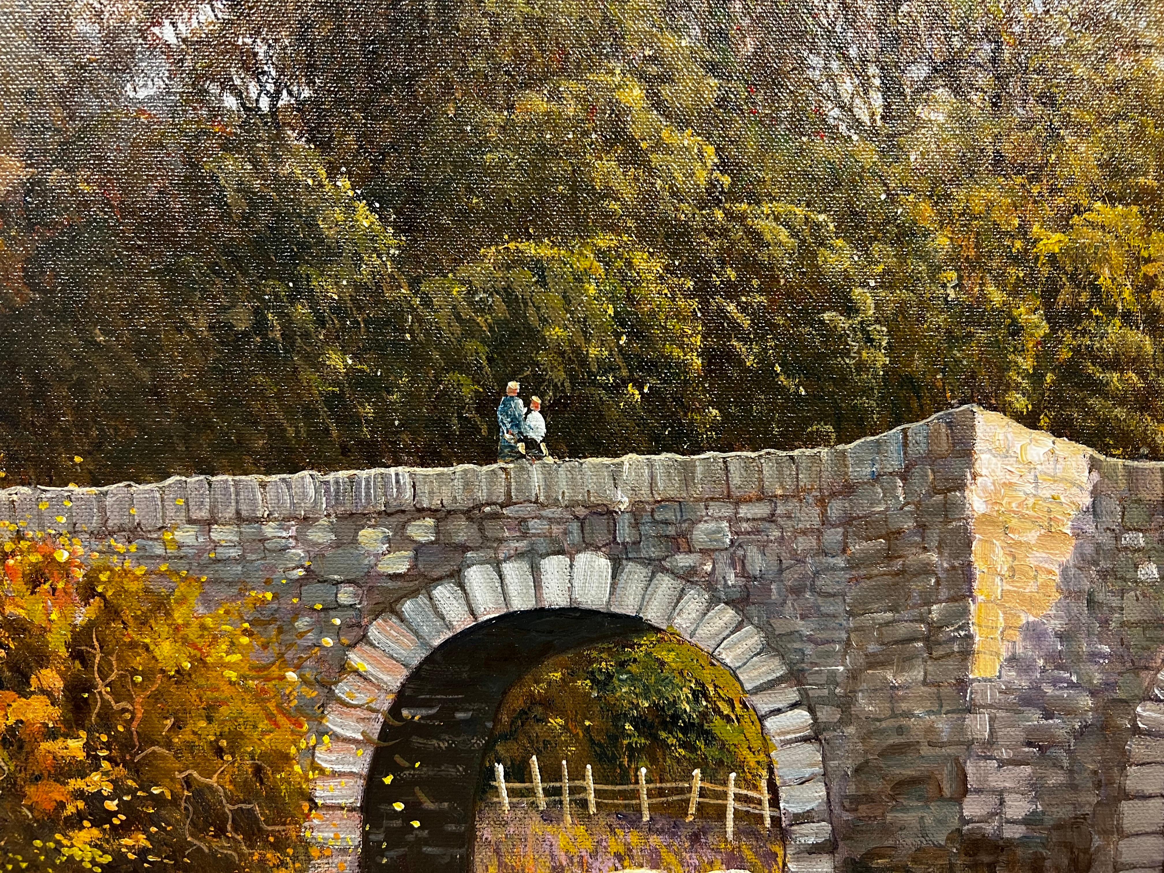 landscape painting bridge