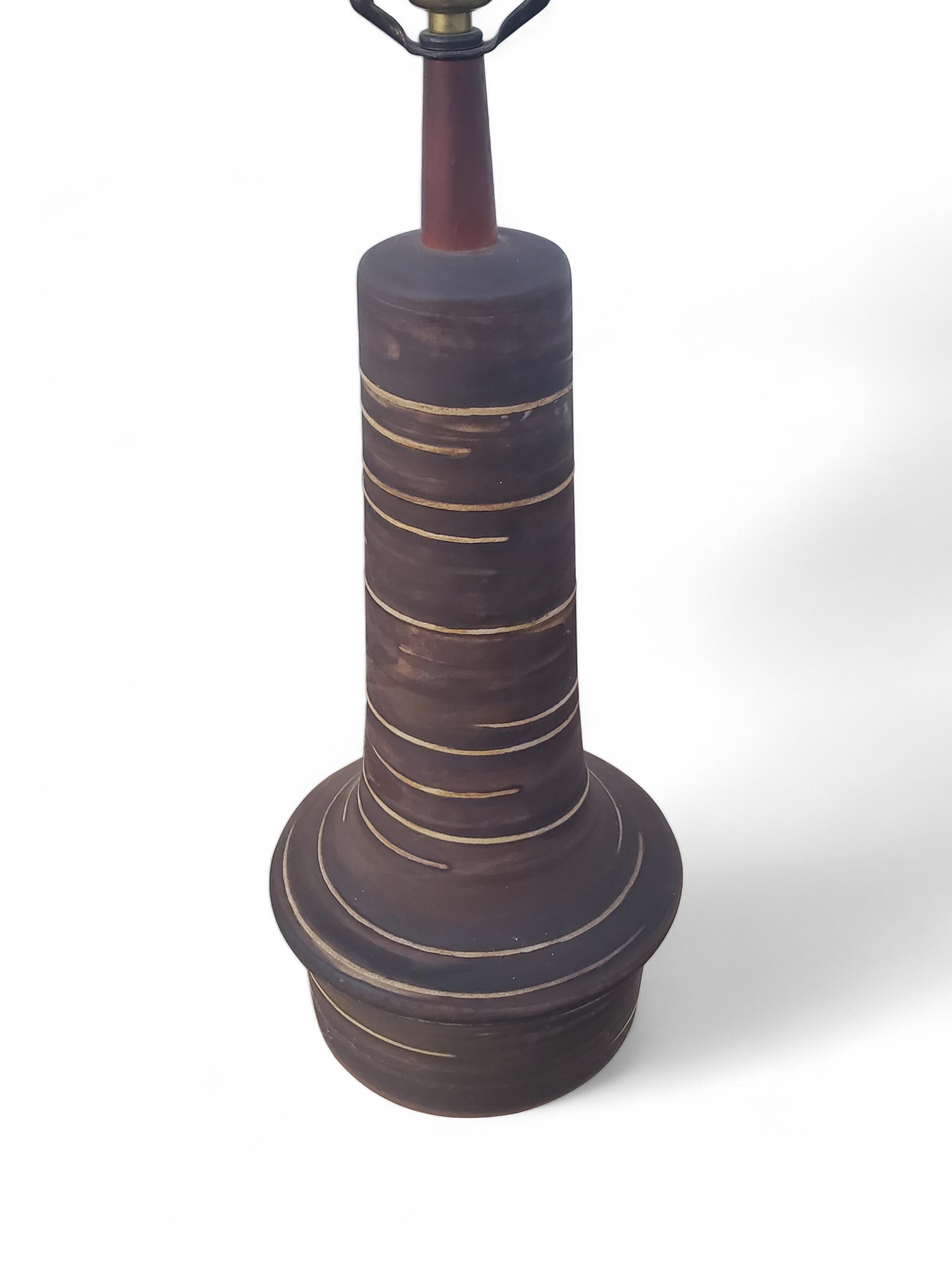 American Gordon and Jane Martz Ceramic Table Lamp For Sale