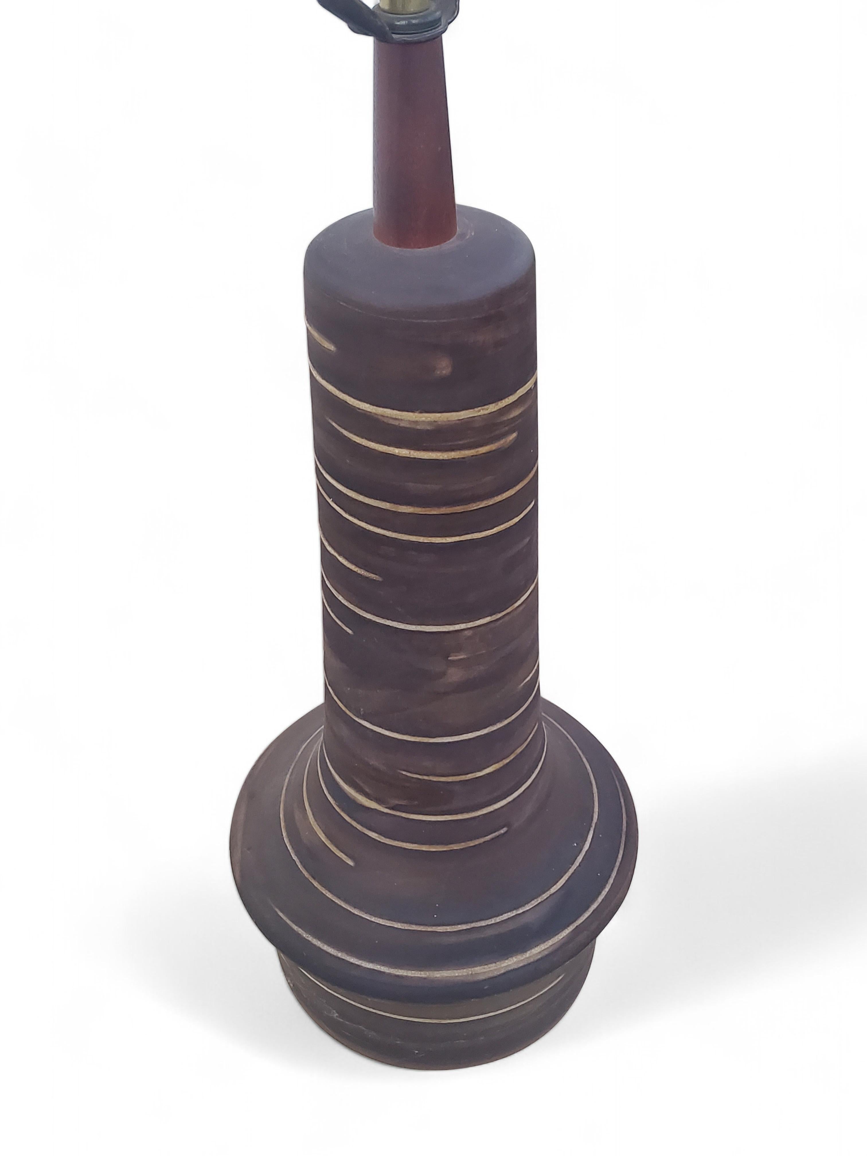 Gordon and Jane Martz Ceramic Table Lamp For Sale 1
