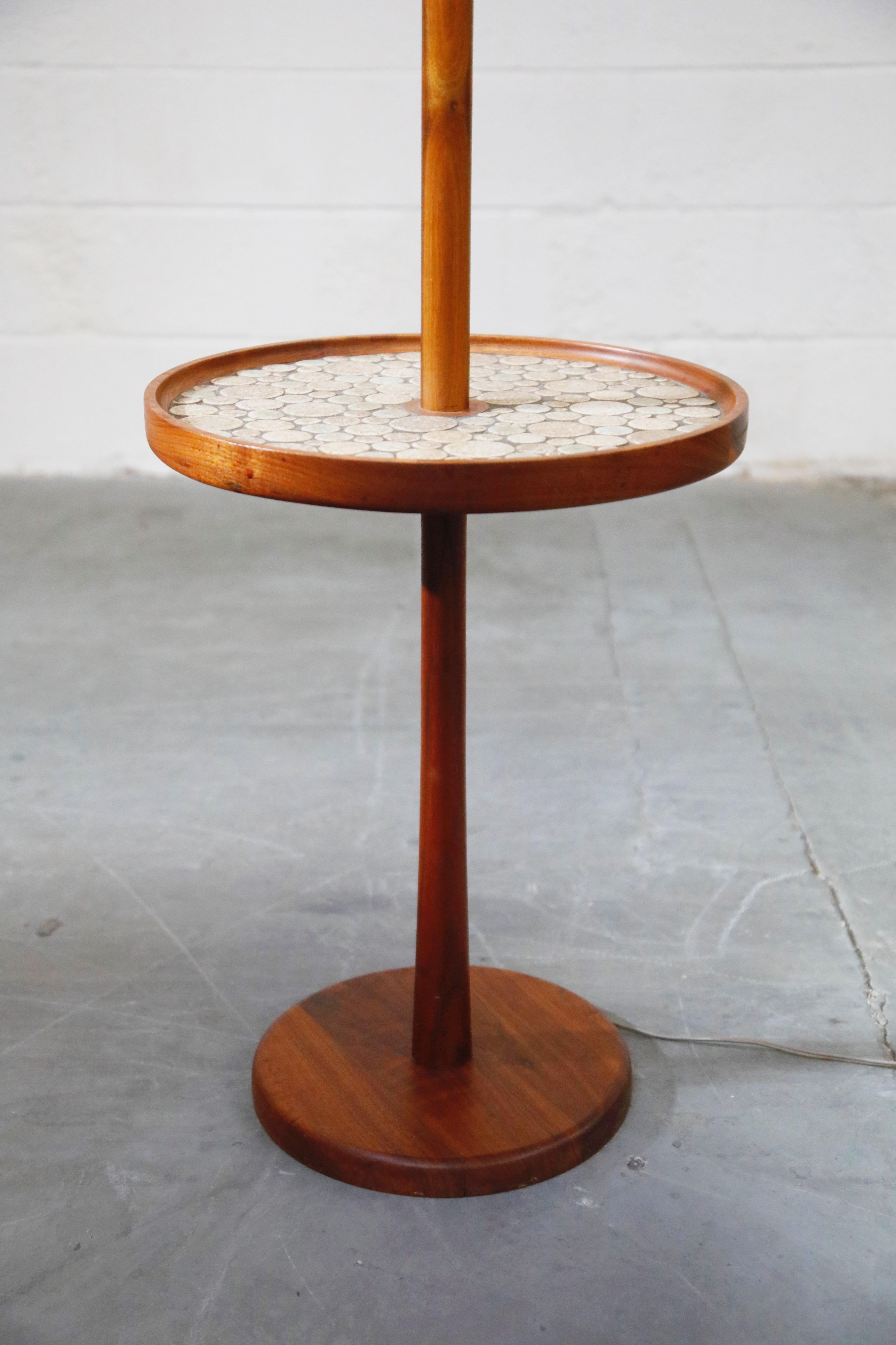 Mid-Century Modern Gordon and Jane Martz for Marshall Studios Floor Lamp with Ceramic Tiles Table