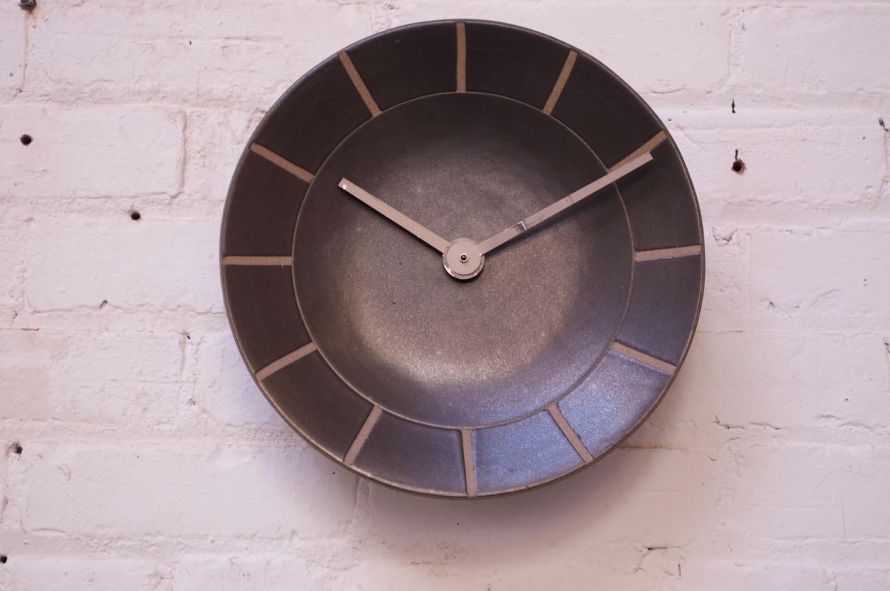Mid-Century Modern Gordon and Jane Martz for Marshall Studios Stoneware Wall Clock