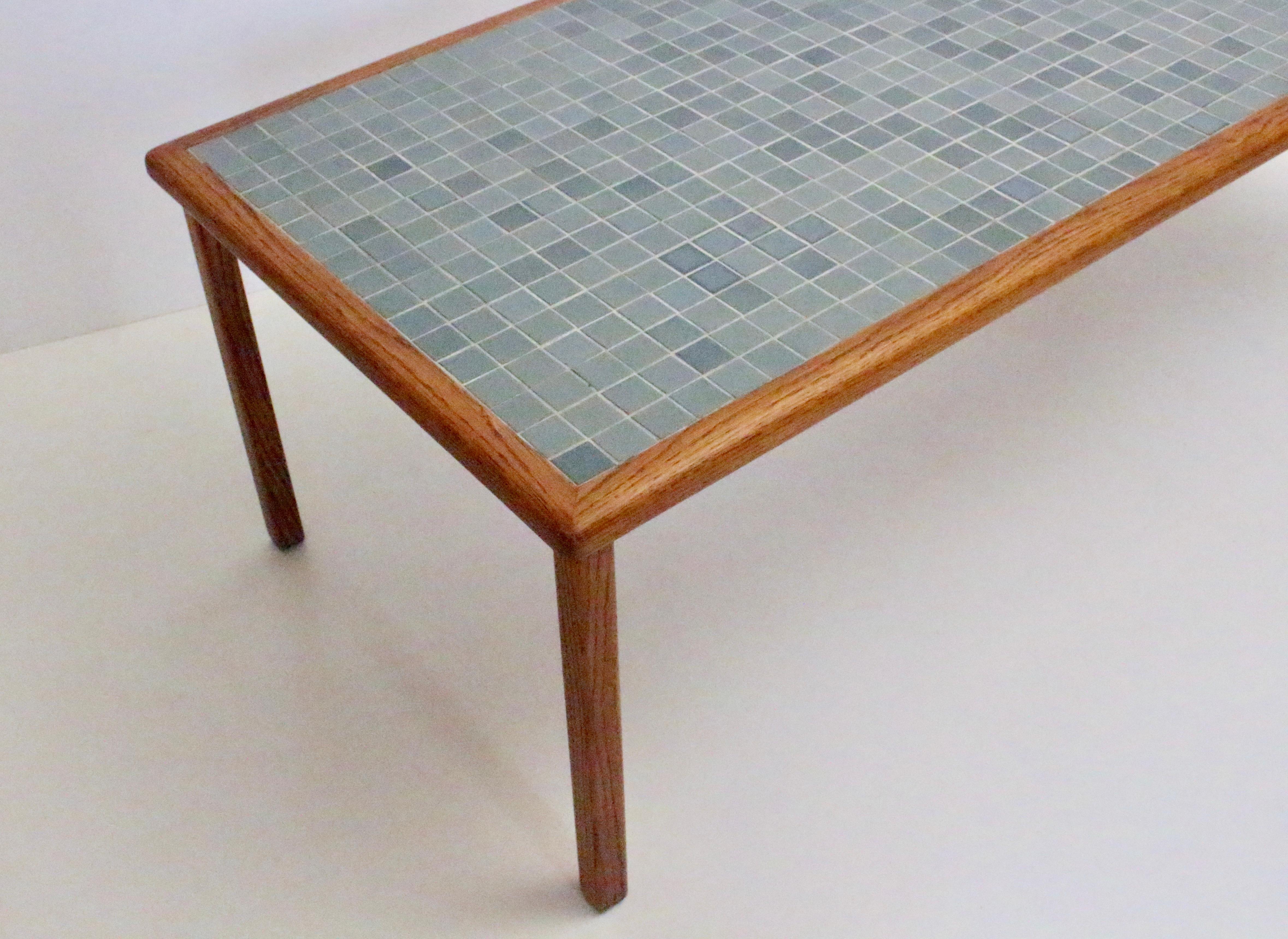 Mid-20th Century Gordon and Jane Martz for Marshall Studios Teal Tile Coffee Table
