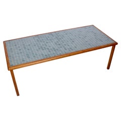 Gordon and Jane Martz for Marshall Studios Teal Tile Coffee Table