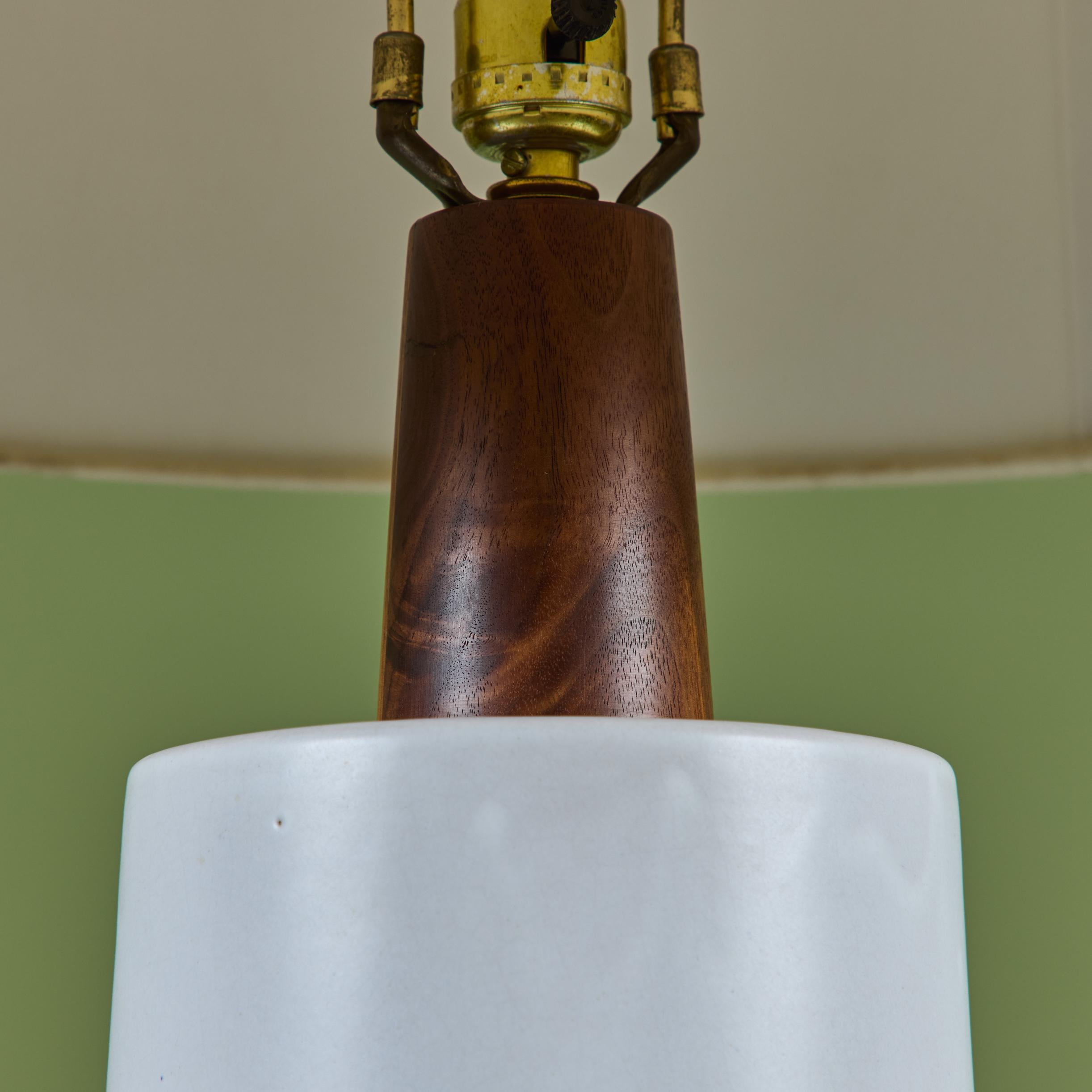 Gordon and Jane Martz Large Scale Two-Tone Ceramic Table Lamp For Sale 5