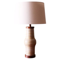 Gordon and Jane Martz M-166 Lamp for Marshall Studios yellow white and tan